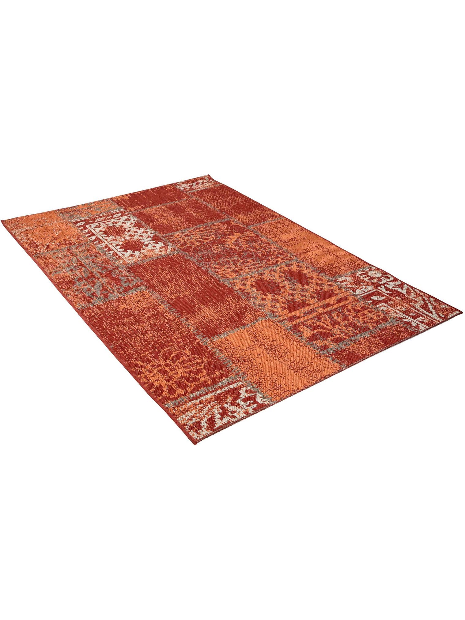 Teppich aus 100% Polypropylen in Rot mit bis 5 mm hohem Flor von benuta Nest