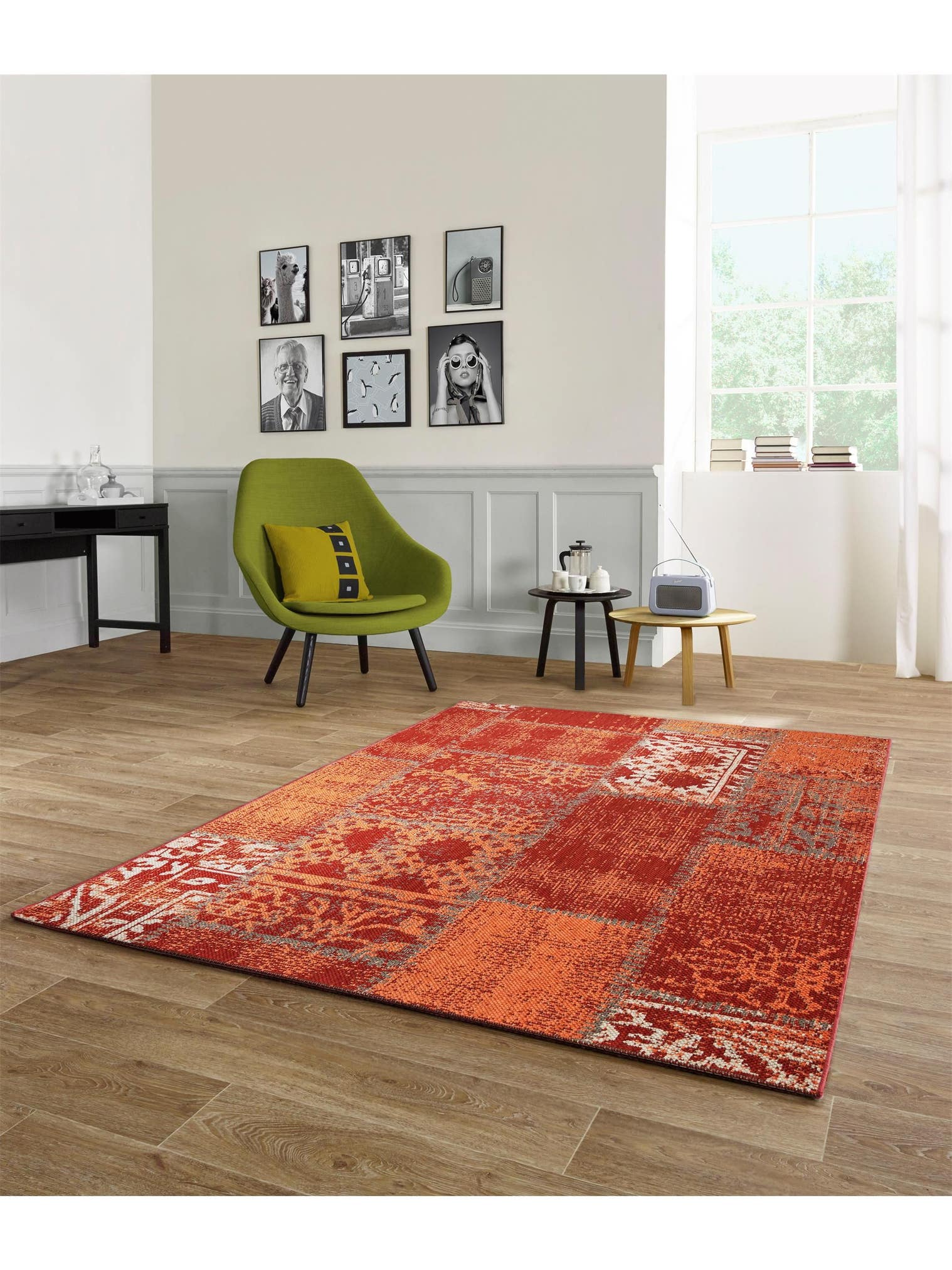 Teppich aus 100% Polypropylen in Rot mit bis 5 mm hohem Flor von benuta Nest