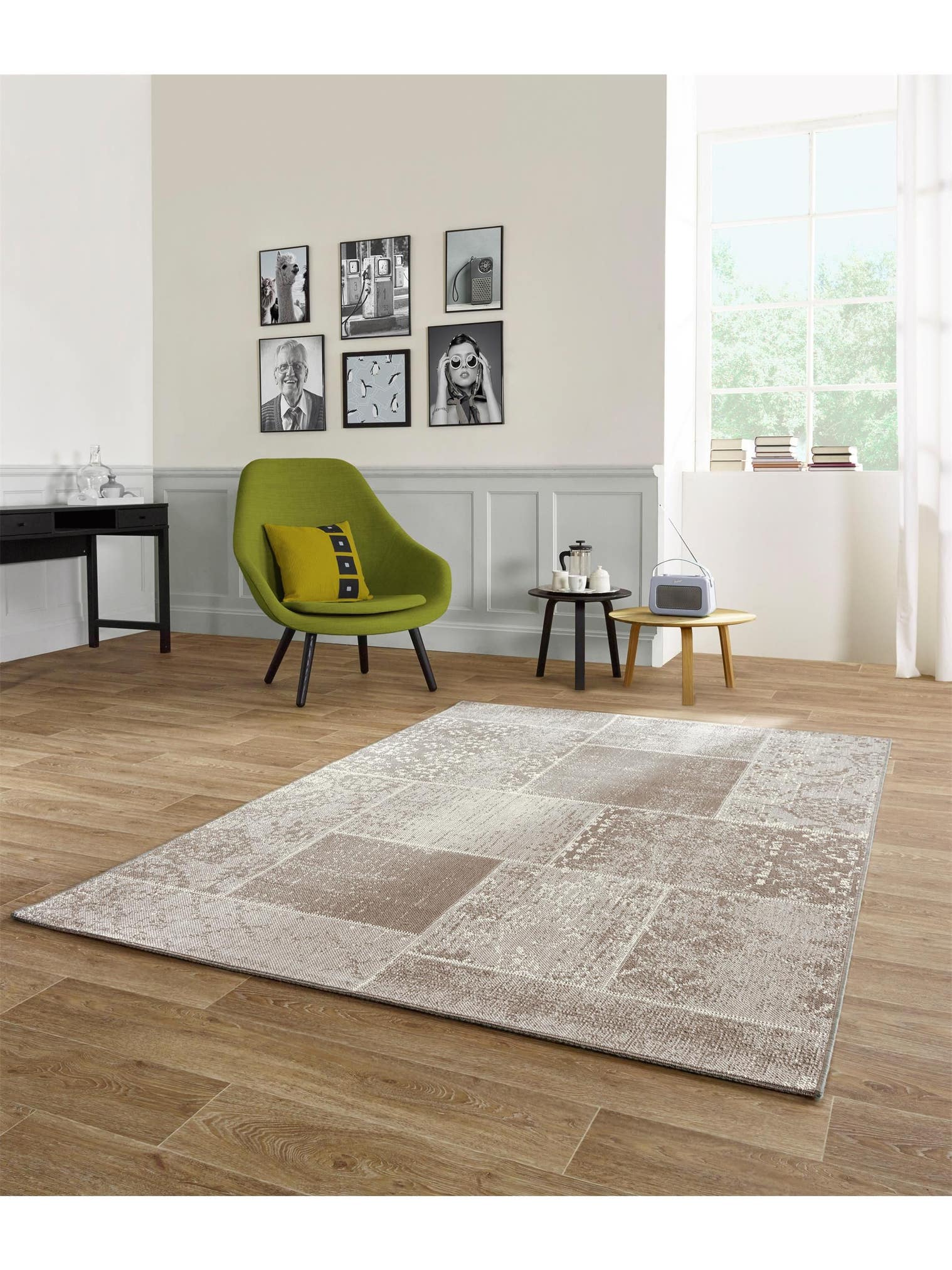 Teppich aus 100% Polypropylen in Taupe mit bis 5 mm hohem Flor von benuta Nest