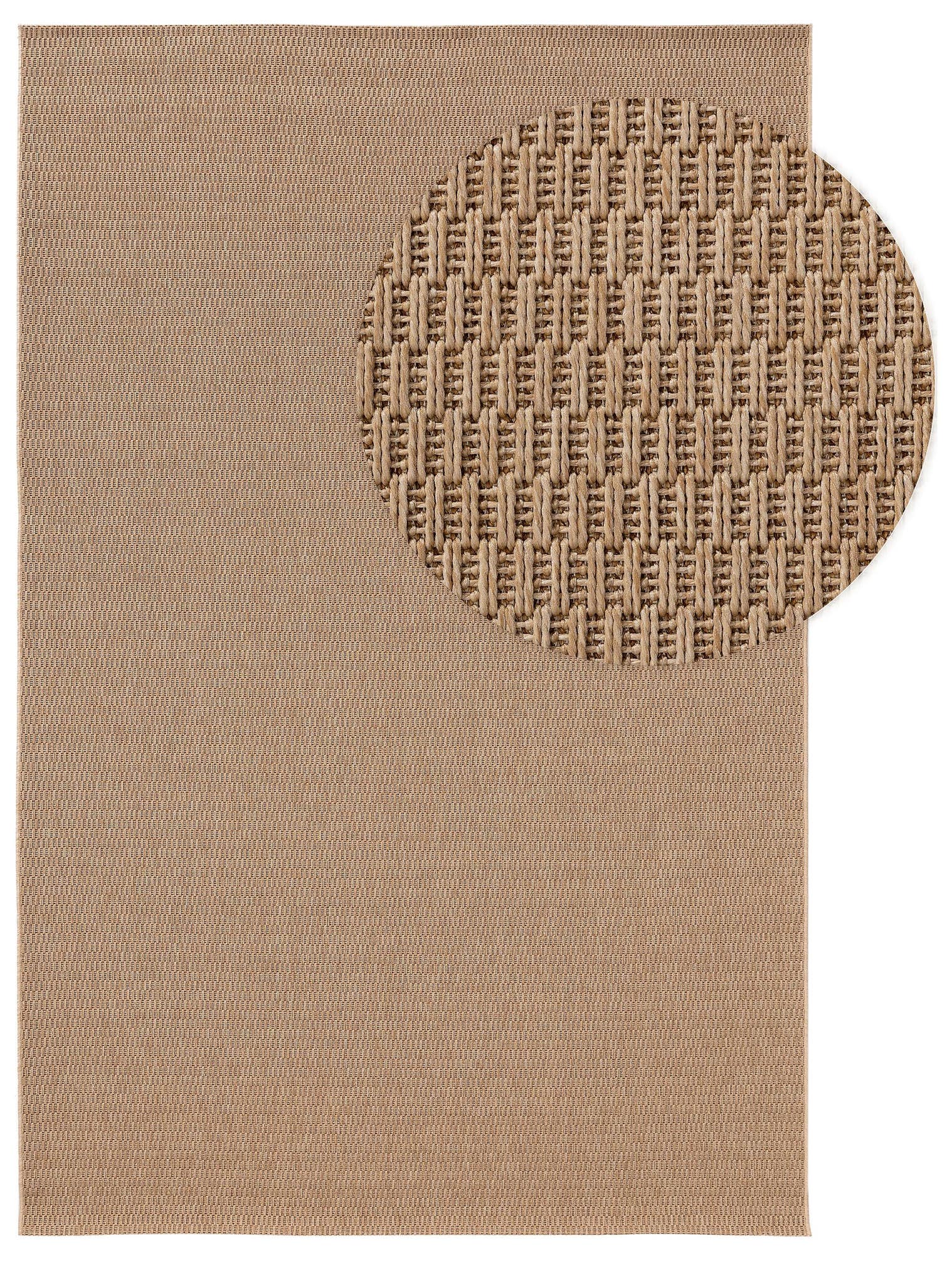 Teppich aus 100% Polypropylen in Beige mit 6 bis 10 mm hohem Flor von benuta Nest