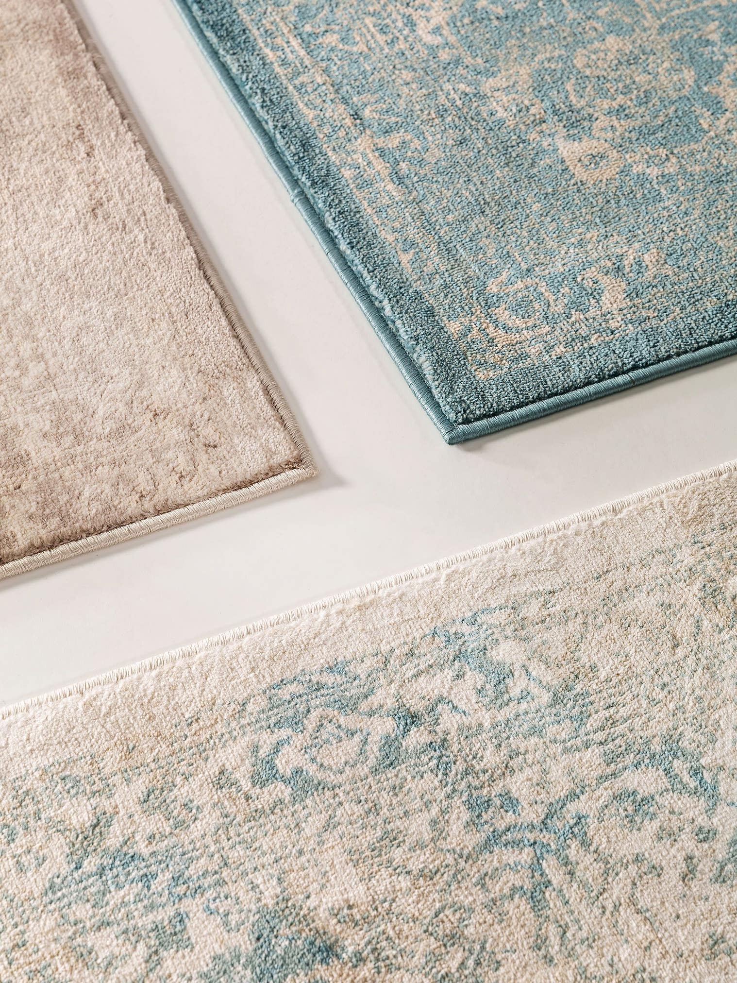 Rug made of 100% Polypropylene in Blue with a 1- 5 mm high pile by benuta