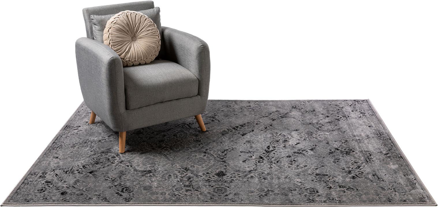 Rug made of 100% Polypropylene in Grey with a 1- 5 mm high pile by benuta