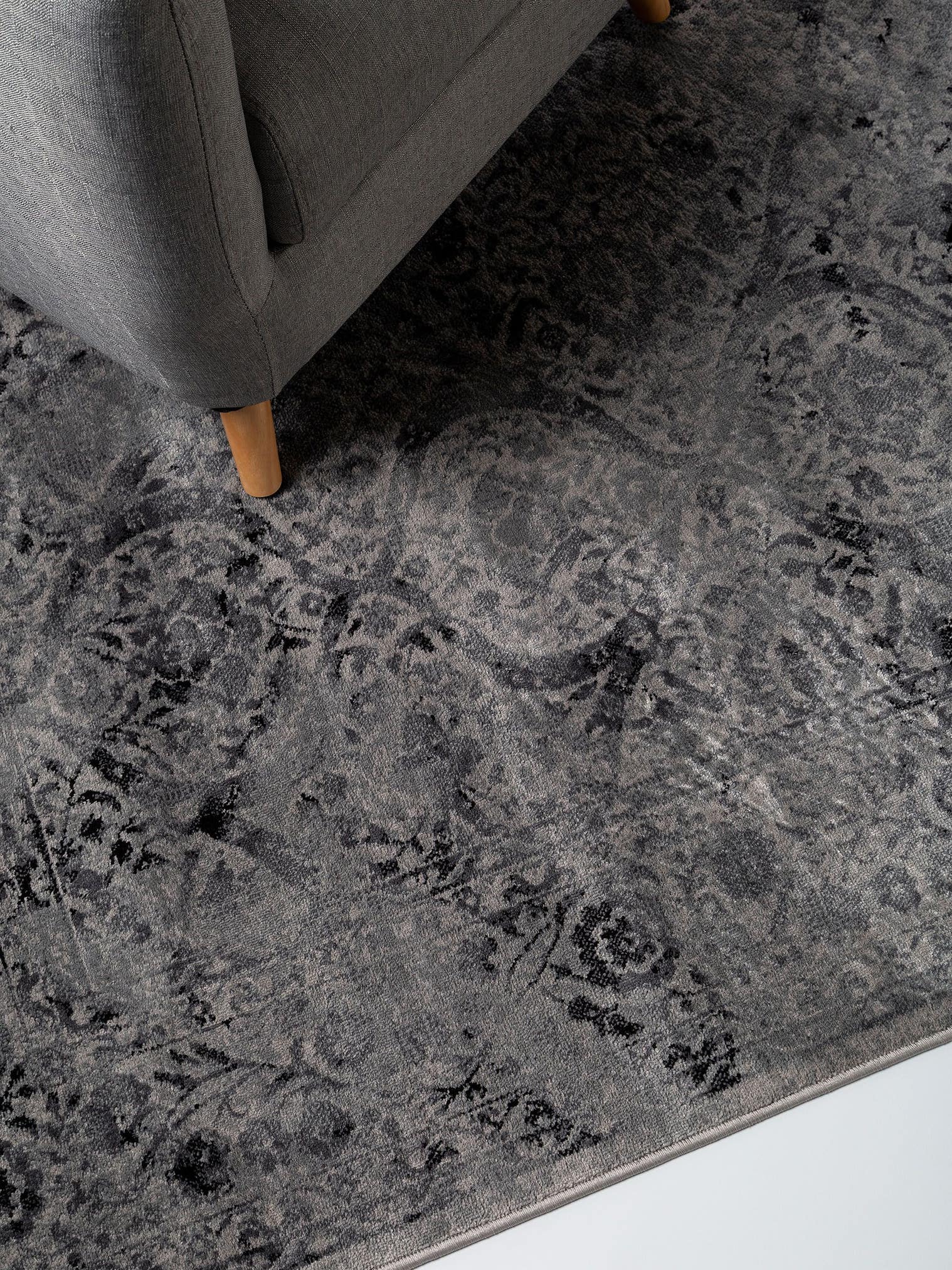 Rug made of 100% Polypropylene in Grey with a 1- 5 mm high pile by benuta
