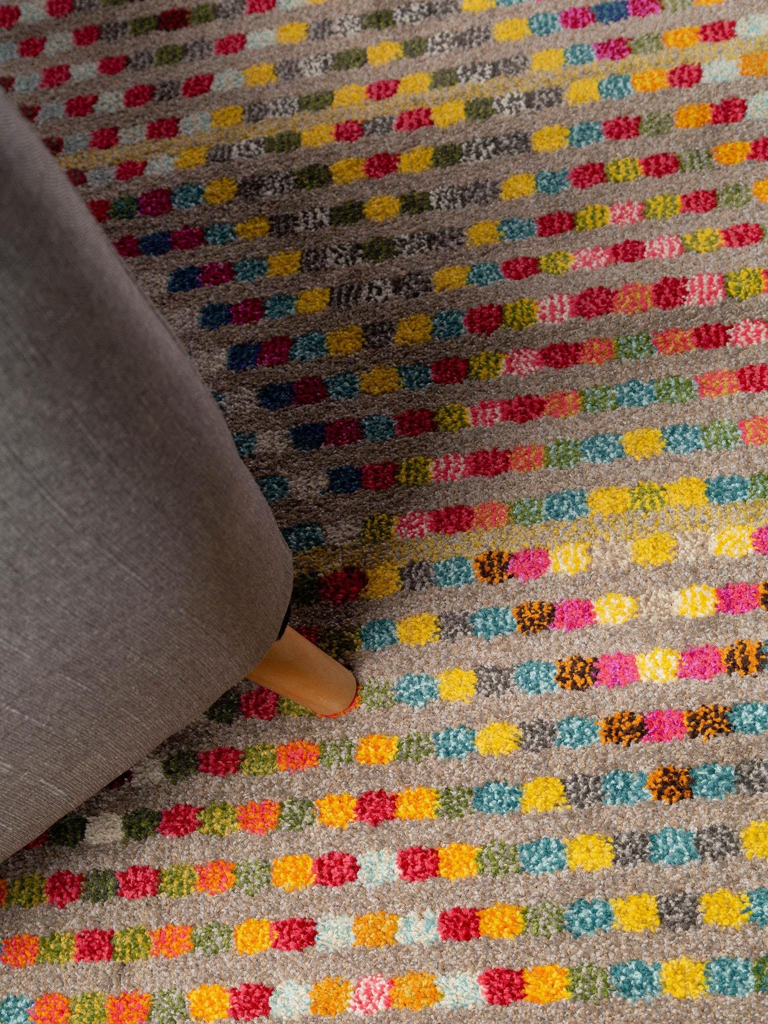 Teppich aus 100% Polypropylen in Multicolor mit 11 bis 20 mm hohem Flor von benuta Nest