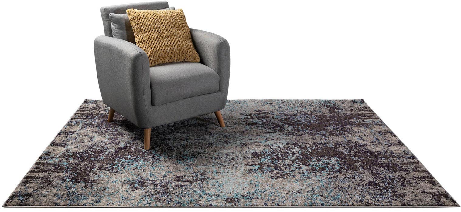 Teppich aus 100% Polypropylen in Grau mit 11 bis 20 mm hohem Flor von benuta Nest