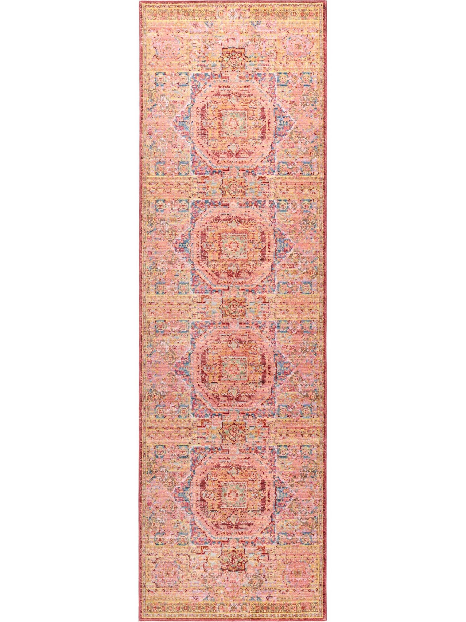 Teppich aus 100% Polyester in Rot mit bis 5 mm hohem Flor von benuta Nest