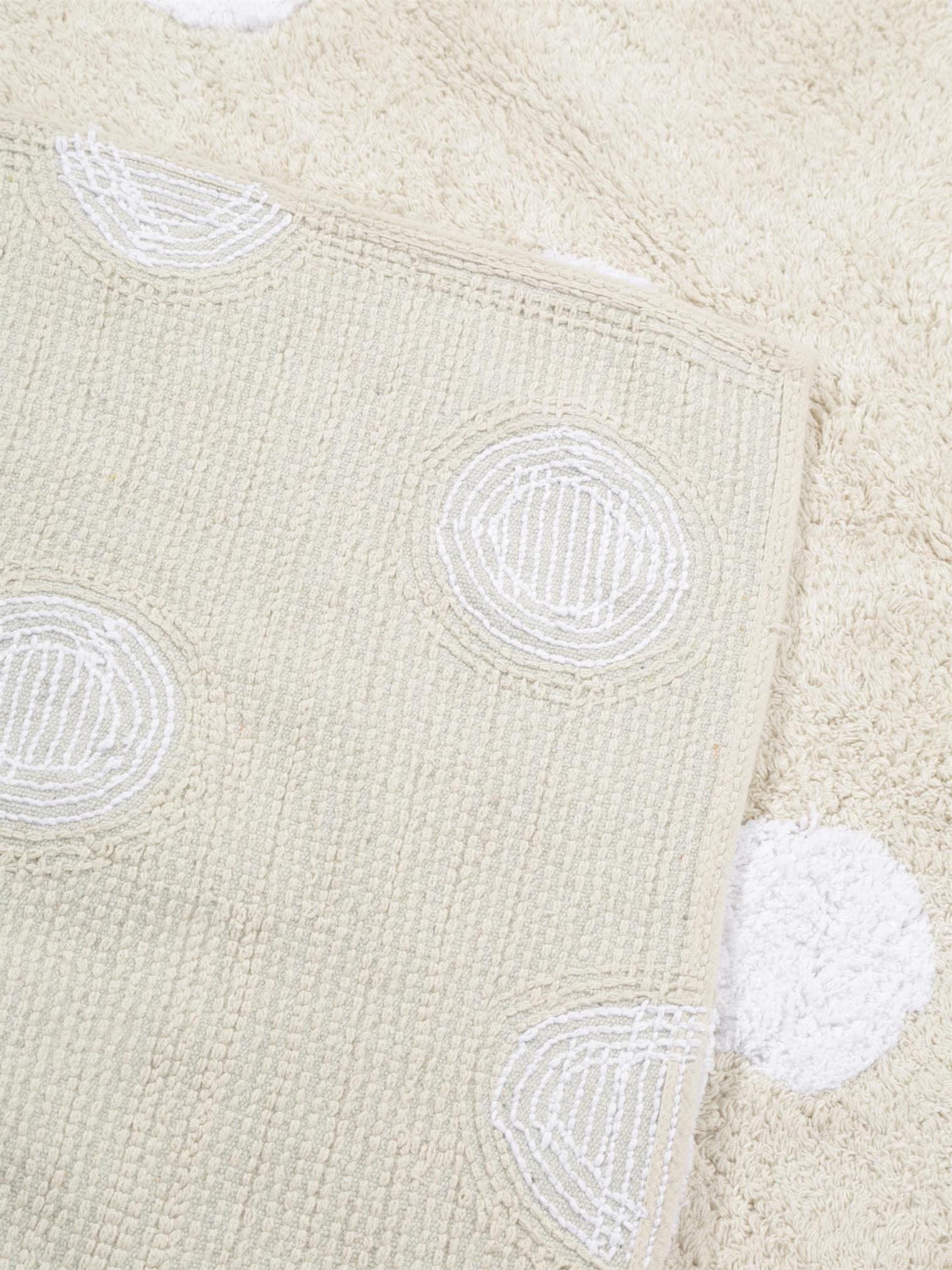 Teppich aus 100% Baumwolle in Beige mit 11 bis 20 mm hohem Flor von Lytte