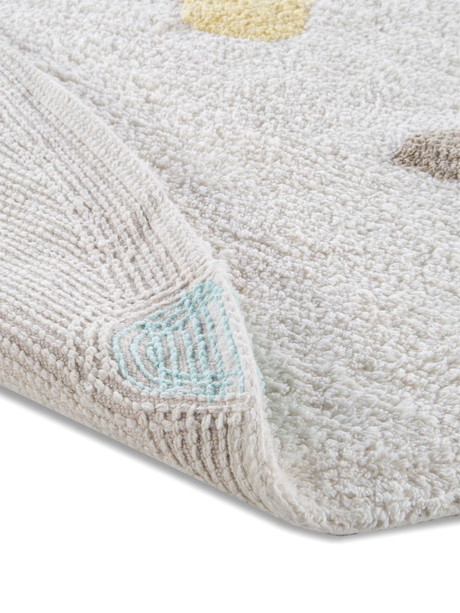 Matta av 100% Bomull i Beige med 11 - 20 mm hög lugg från Lytte