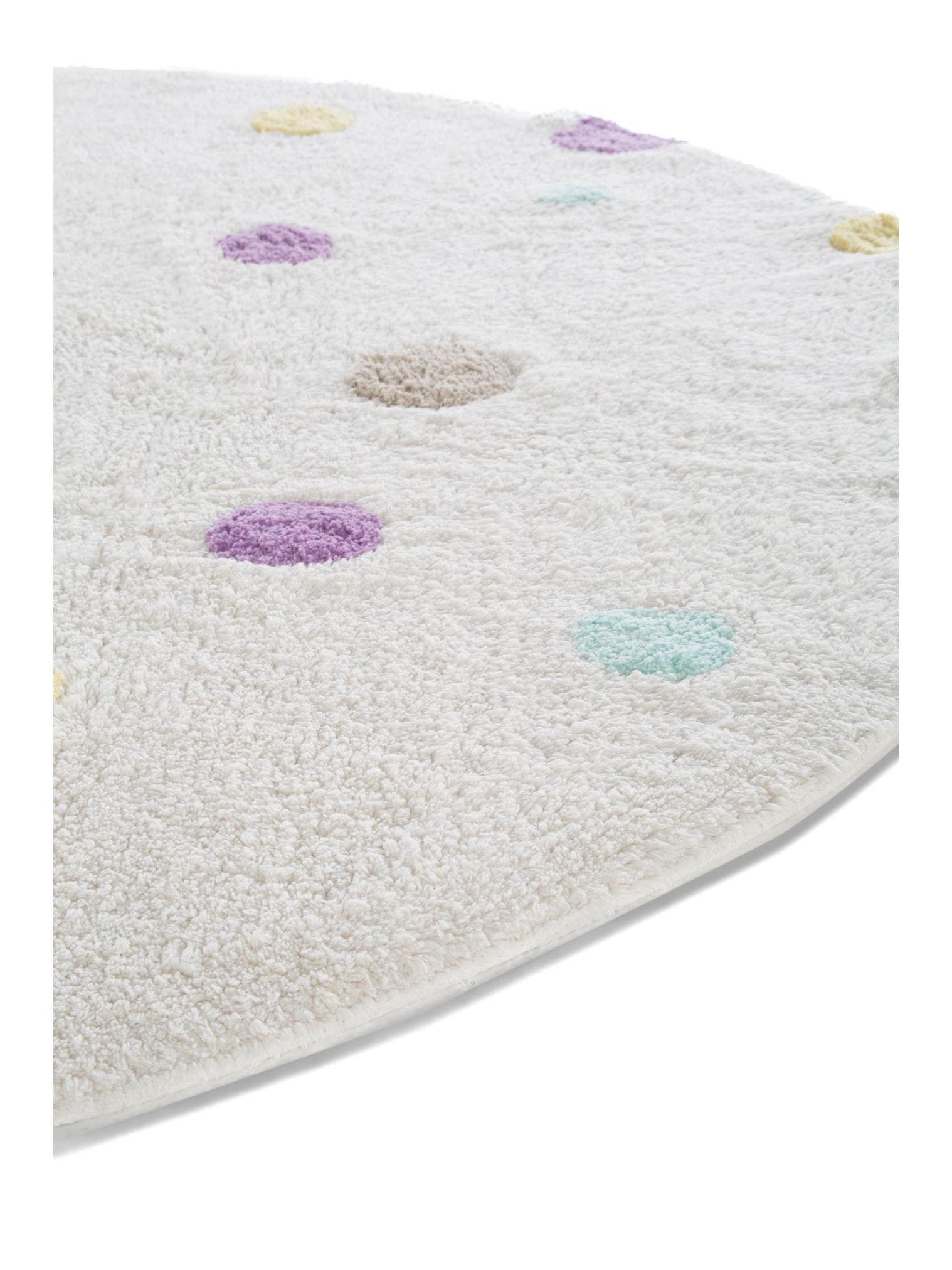 Matta av 100% Bomull i Beige med 11 - 20 mm hög lugg från Lytte