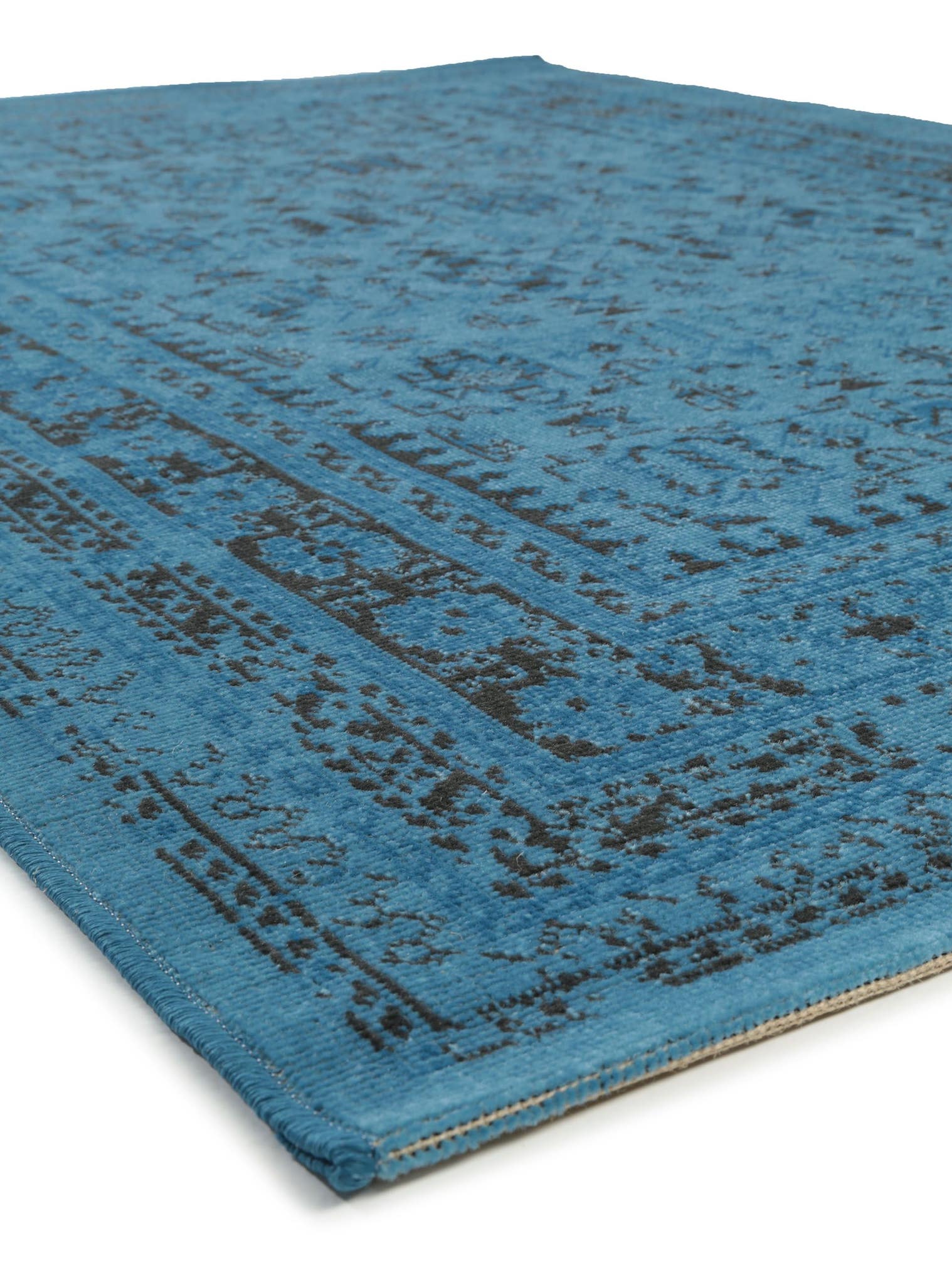 Teppich aus 100% Polypropylen in Blau mit bis 5 mm hohem Flor von benuta Nest