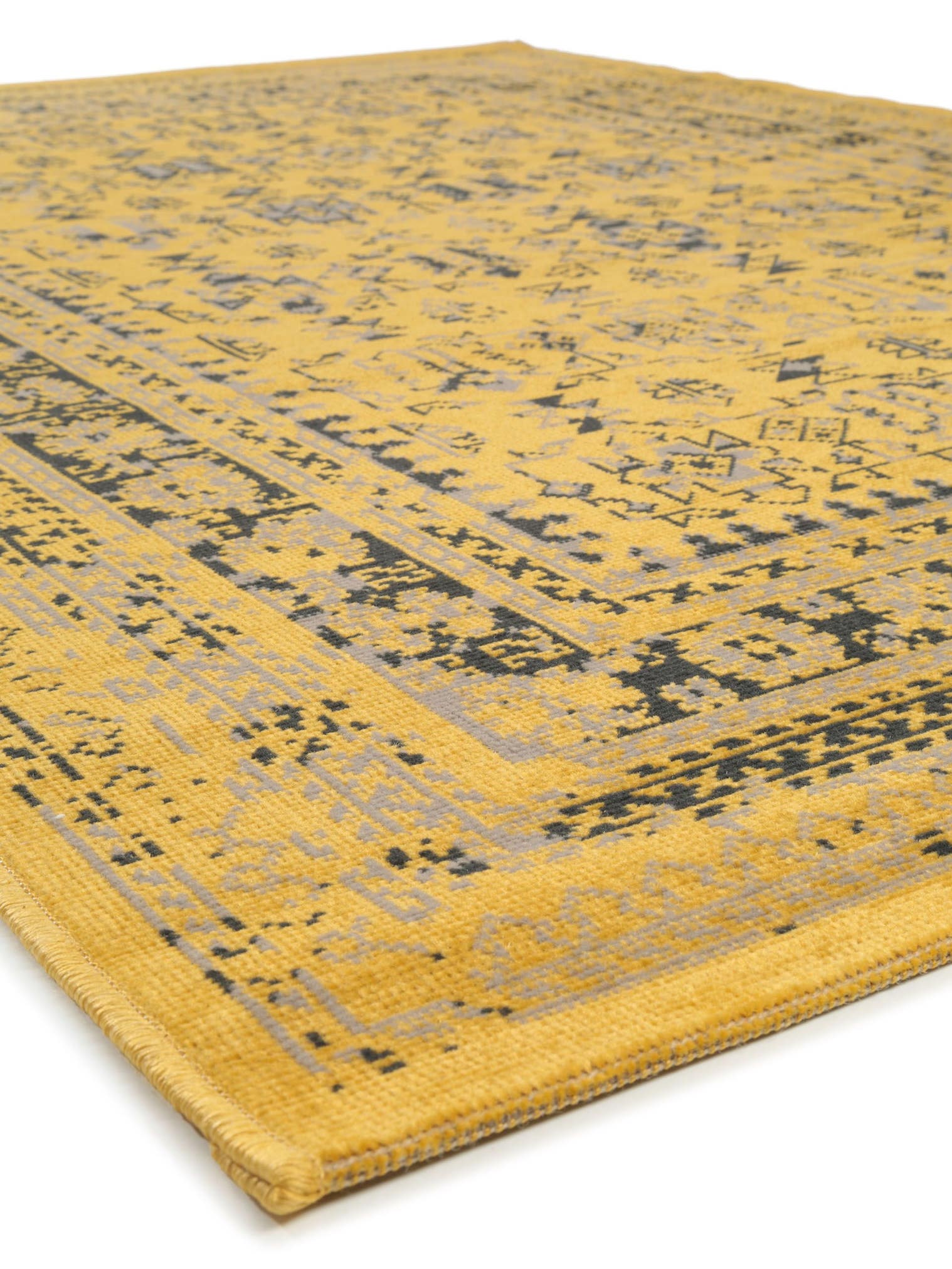 Teppich aus 100% Polypropylen in Gelb mit bis 5 mm hohem Flor von benuta Nest