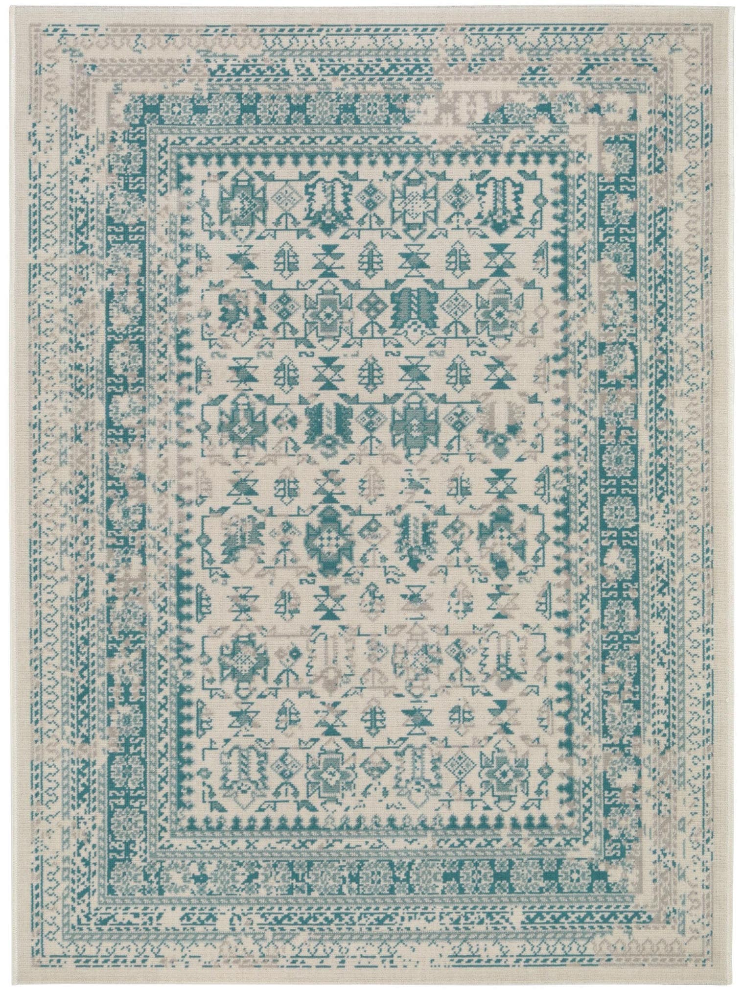 Teppich aus 100% Polypropylen in Beige mit bis 5 mm hohem Flor von benuta Nest
