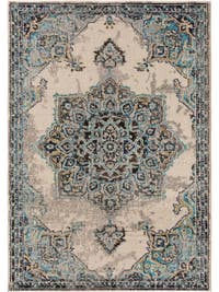 Teppich Casa Beige/Türkis