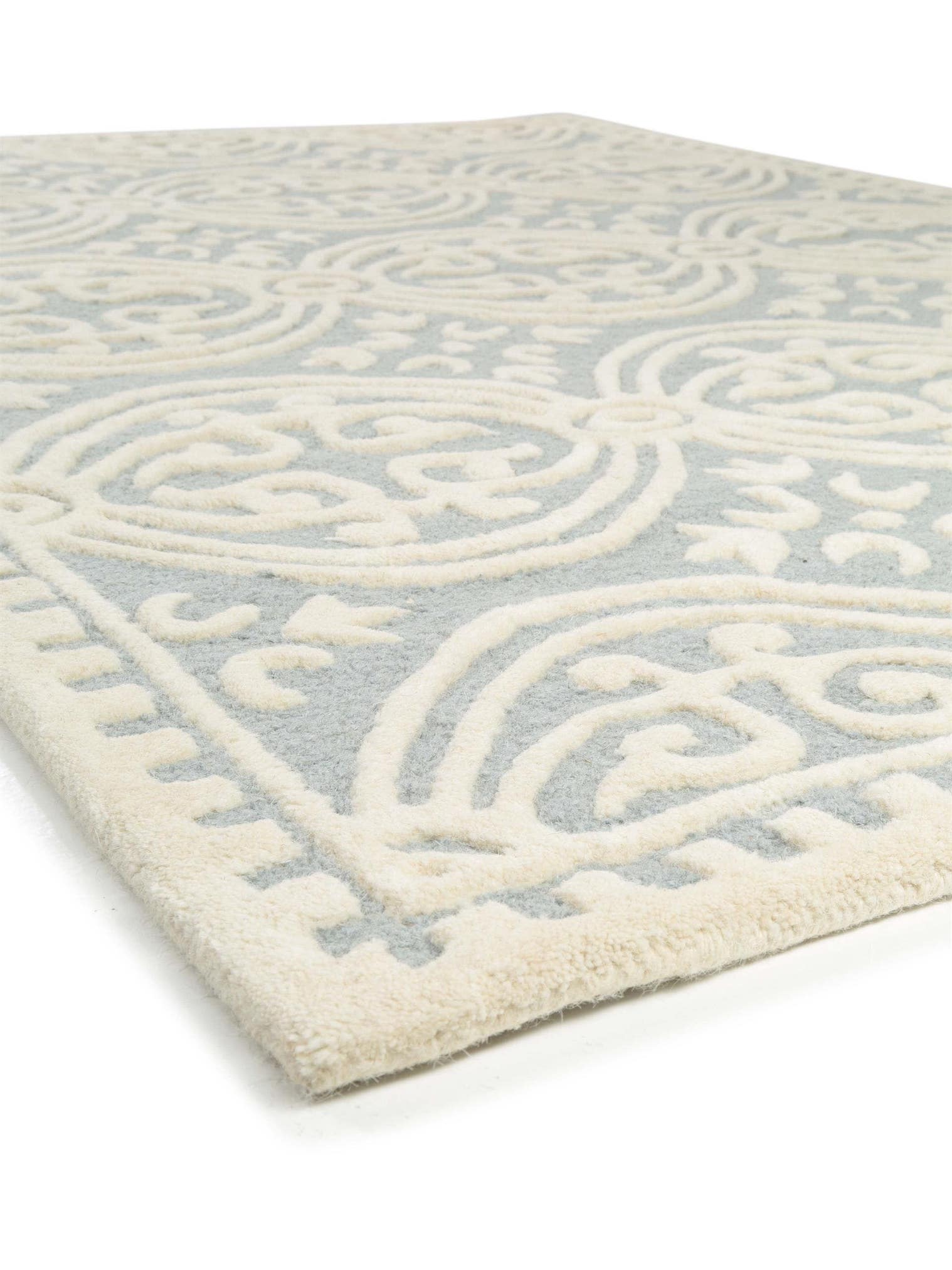 Rug made of 100% Wool in Blue with a 11 - 20 mm high pile by benuta