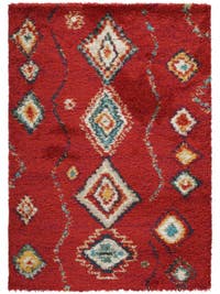 Hochflorteppich Gobi Rot
