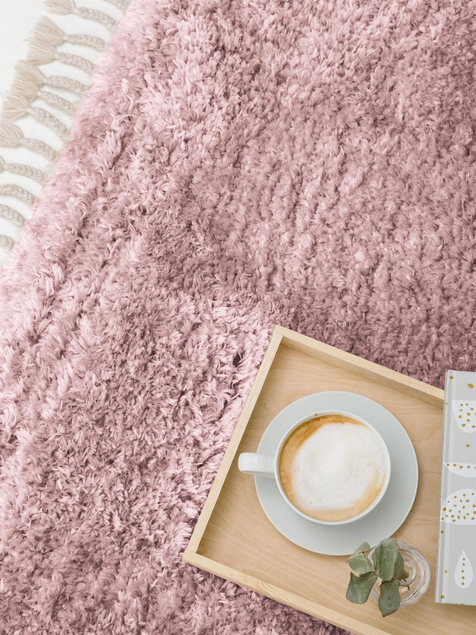Teppich aus 100% Polyester in Rosa mit 41 bis 50 mm hohem Flor von benuta Pop