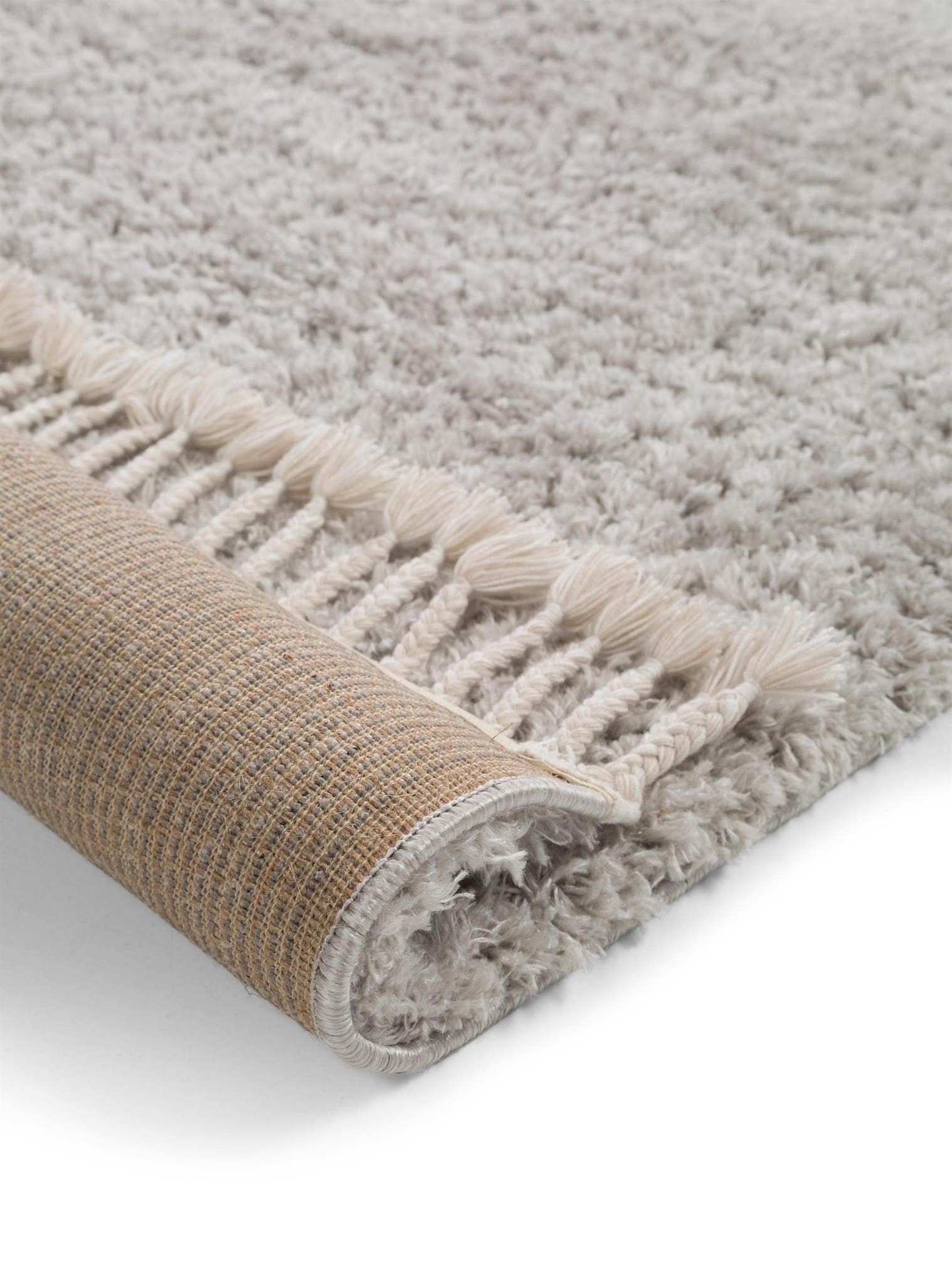Teppich aus 100% Polyester in Grau mit 41 bis 50 mm hohem Flor von benuta Pop