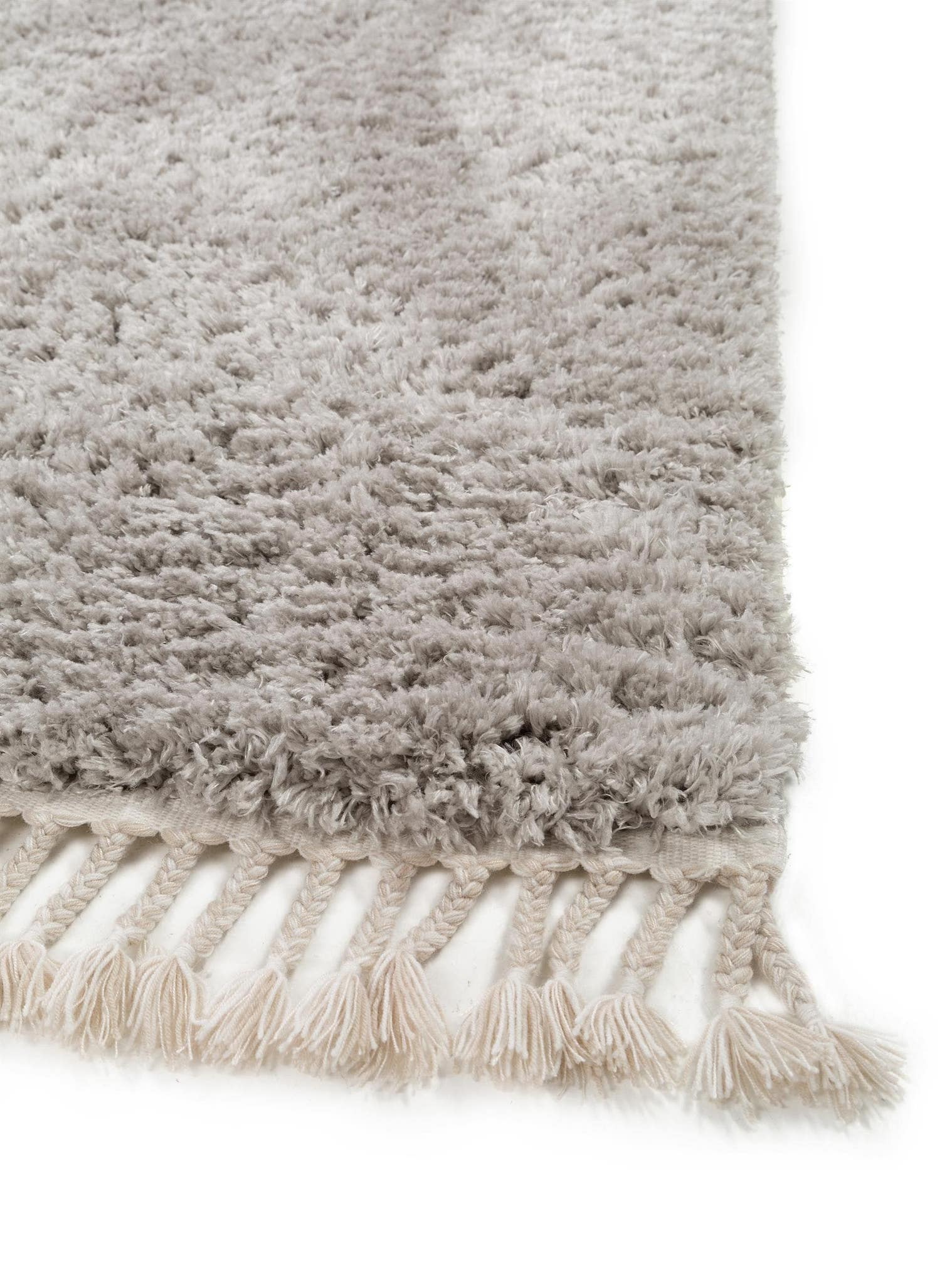 Teppich aus 100% Polyester in Grau mit 41 bis 50 mm hohem Flor von benuta Pop