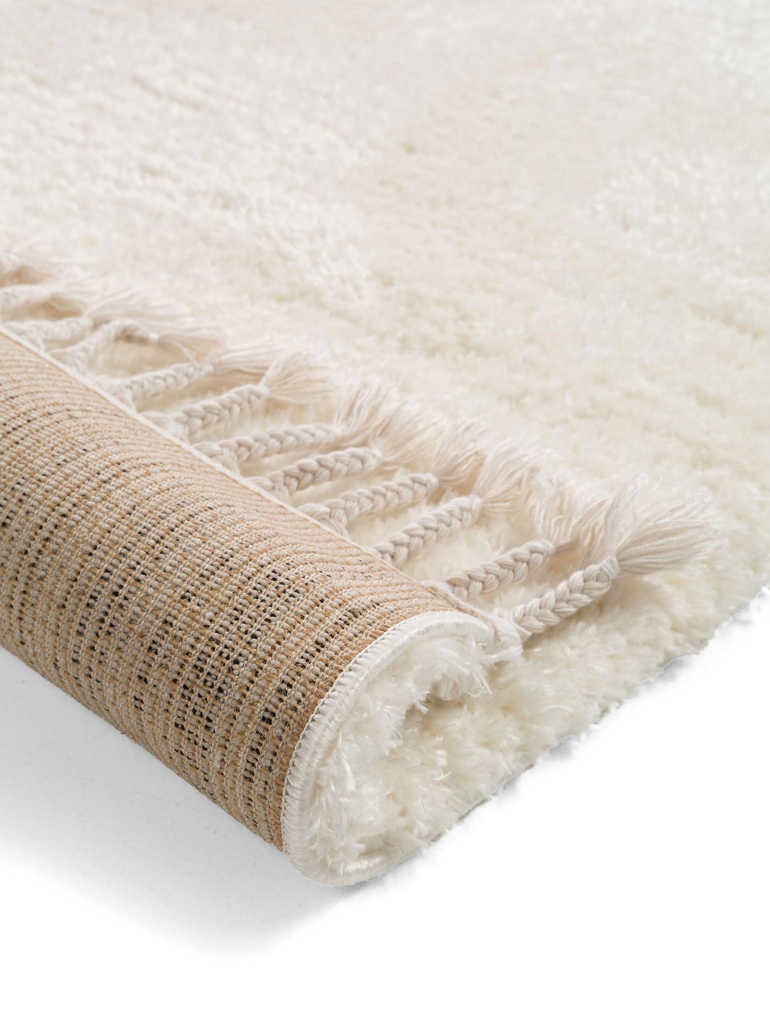 Teppich aus 100% Polyester in Beige mit 41 bis 50 mm hohem Flor von benuta Pop