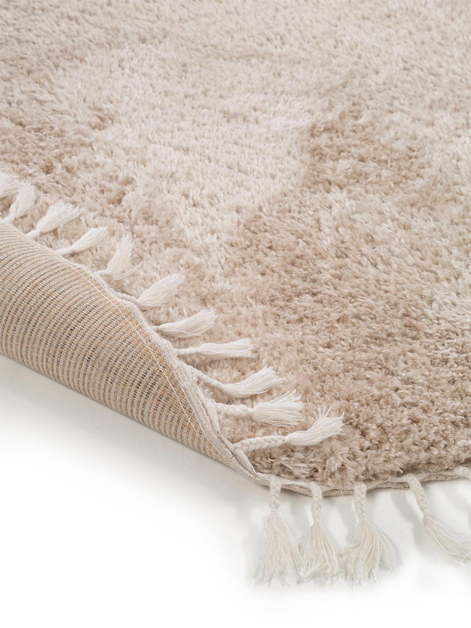 Teppich aus 100% Polyester in Beige mit 41 bis 50 mm hohem Flor von benuta Pop