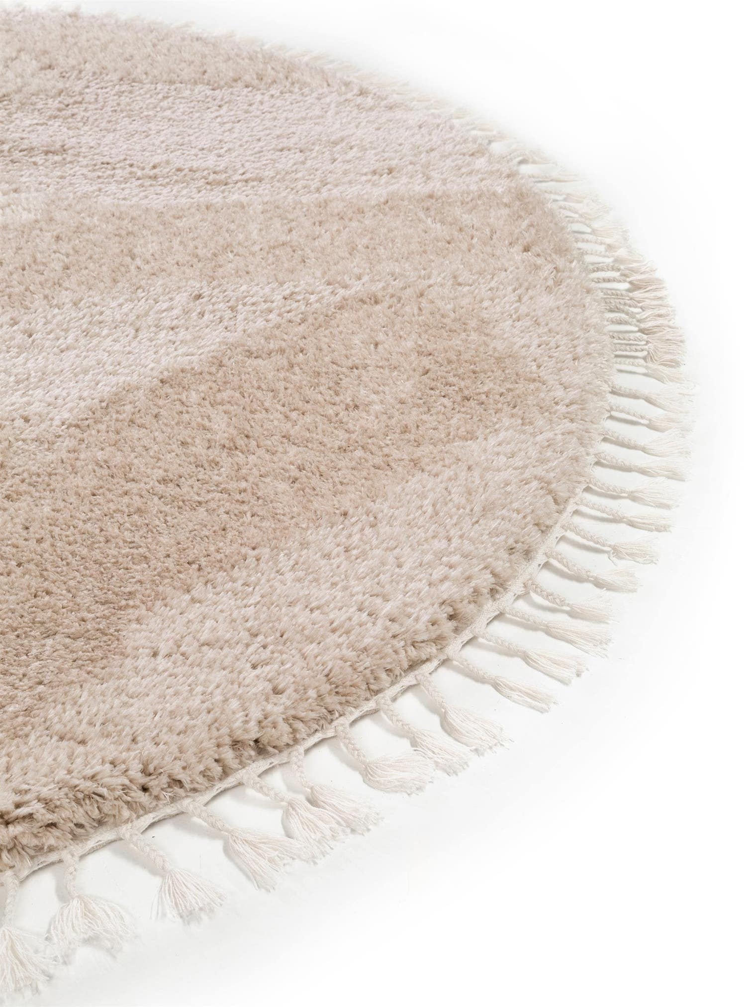 Teppich aus 100% Polyester in Beige mit 41 bis 50 mm hohem Flor von benuta Pop
