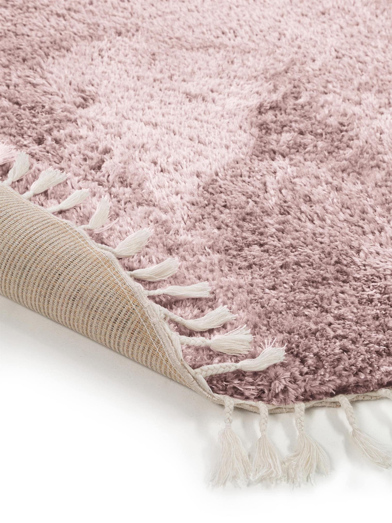 Teppich aus 100% Polyester in Rosa mit 41 bis 50 mm hohem Flor von benuta Pop