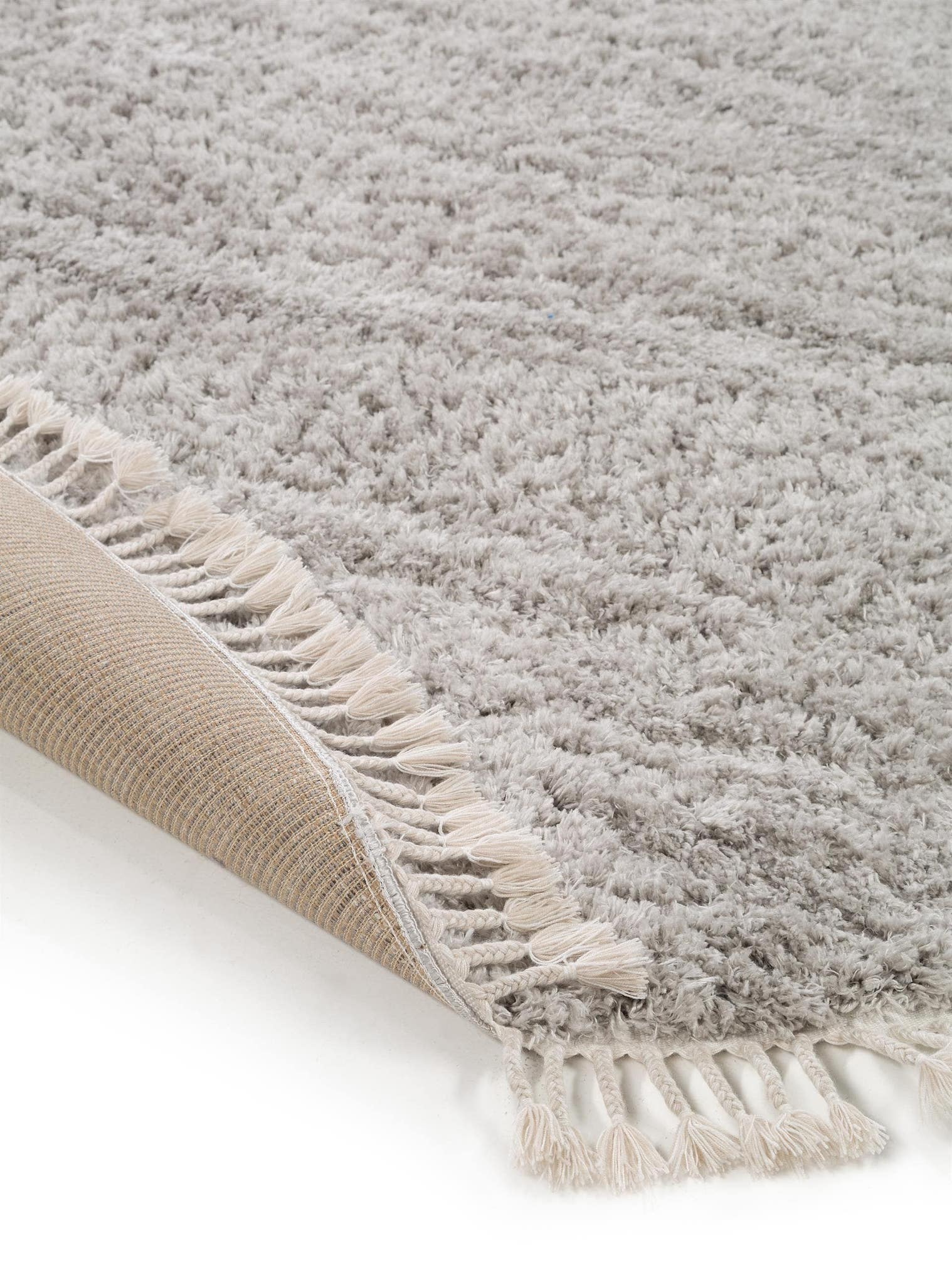 Teppich aus 100% Polyester in Grau mit 41 bis 50 mm hohem Flor von benuta Pop