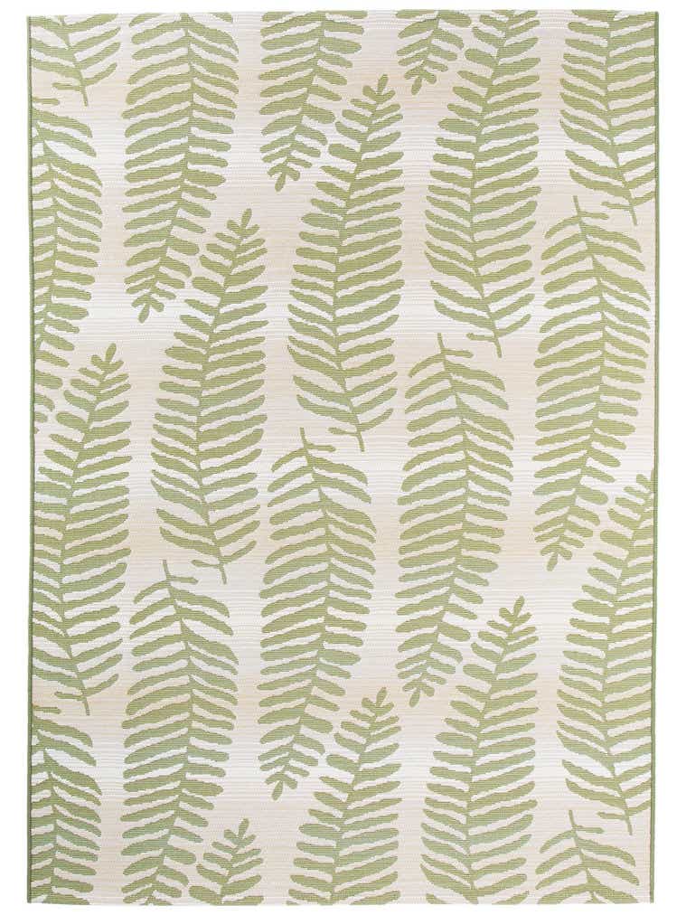 Rug made of 76% Polypropylene, 23% Polyester, 1% Latex in Green with a 1- 5 mm high pile by benuta Nest