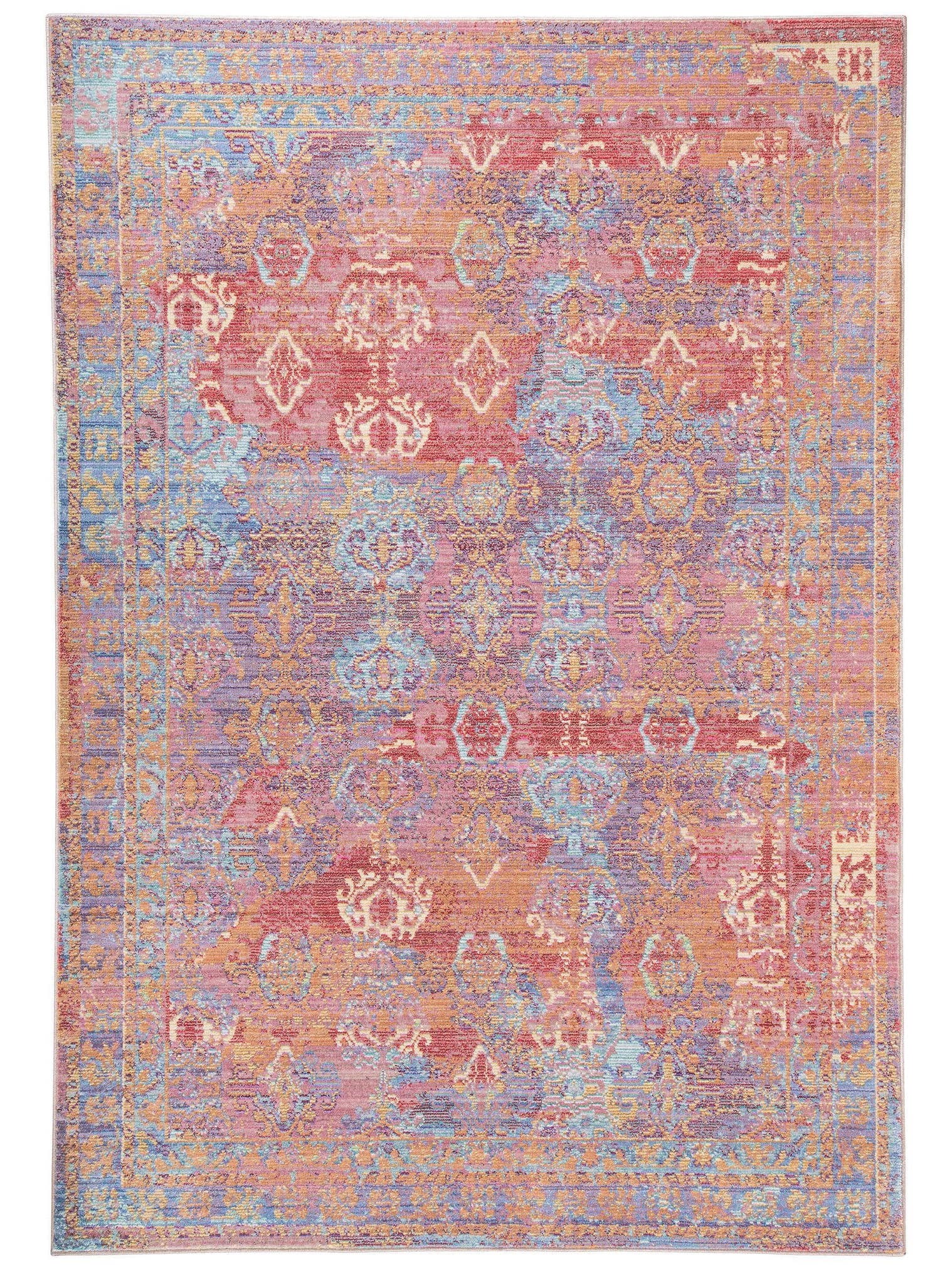 Teppich aus 100% Polyester in Multicolor mit bis 5 mm hohem Flor von benuta