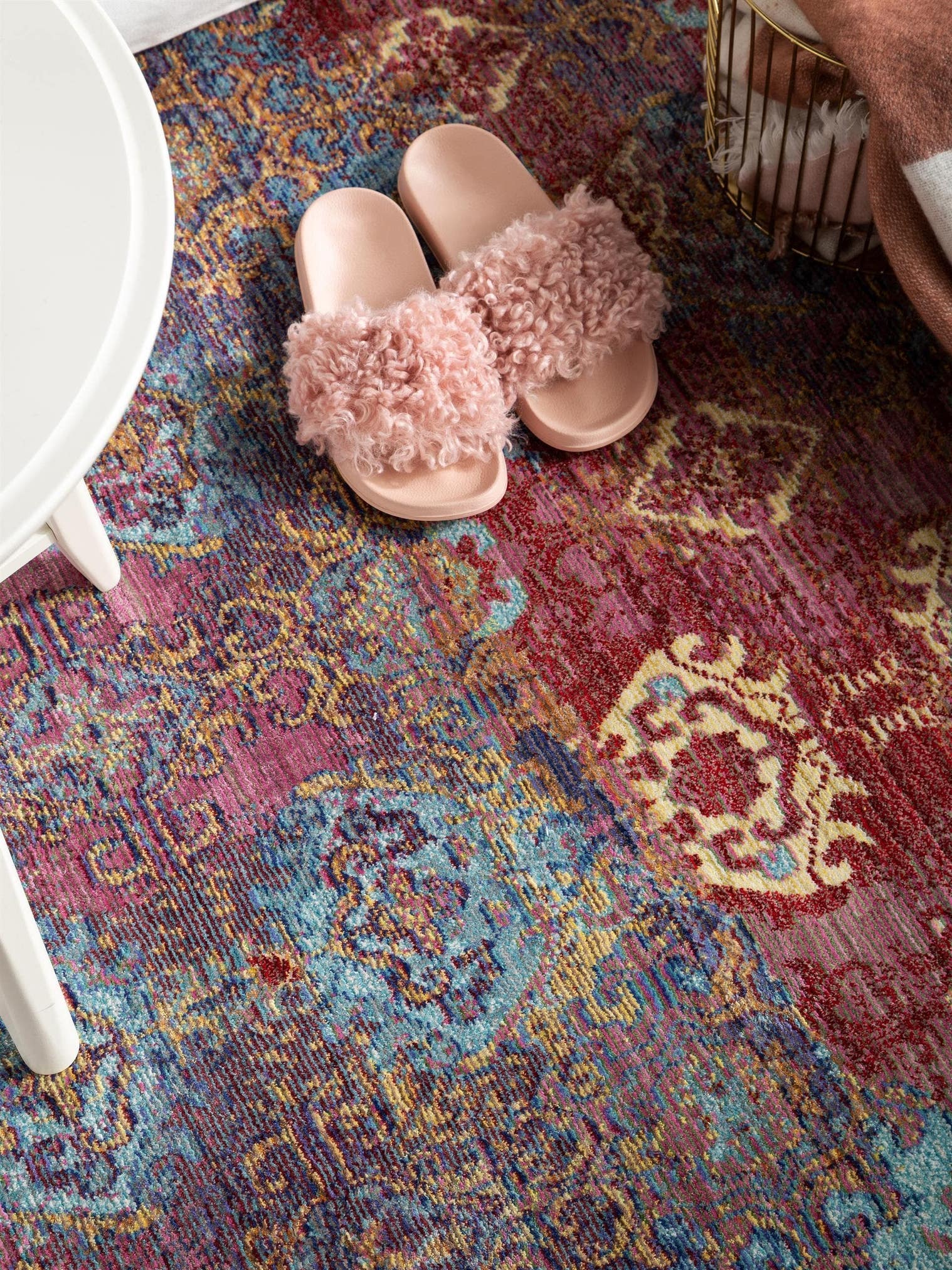 Teppich aus 100% Polyester in Multicolor mit bis 5 mm hohem Flor von benuta