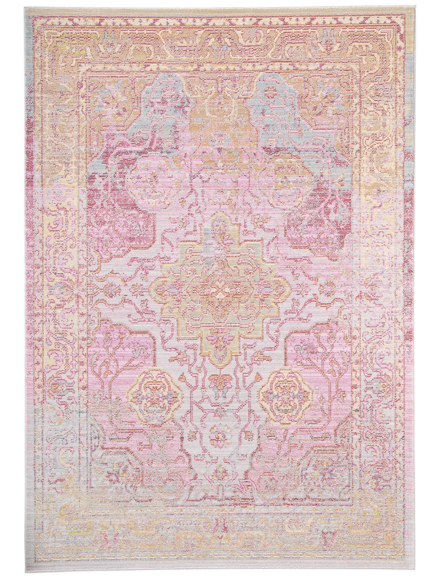 Tapis en 100% Polyester en Multicouleur avec une pile de 1- 5 mm de hauteur de benuta Nest
