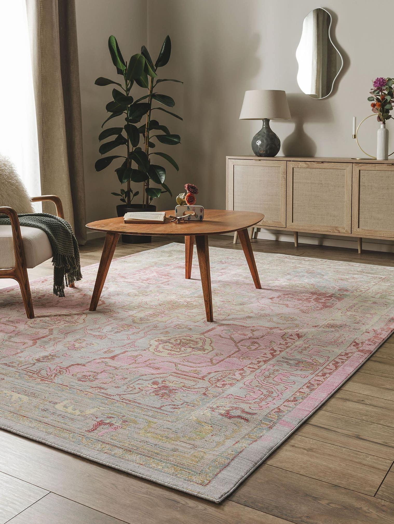 Tapis en 100% Polyester en Multicouleur avec une pile de 1- 5 mm de hauteur de benuta Nest