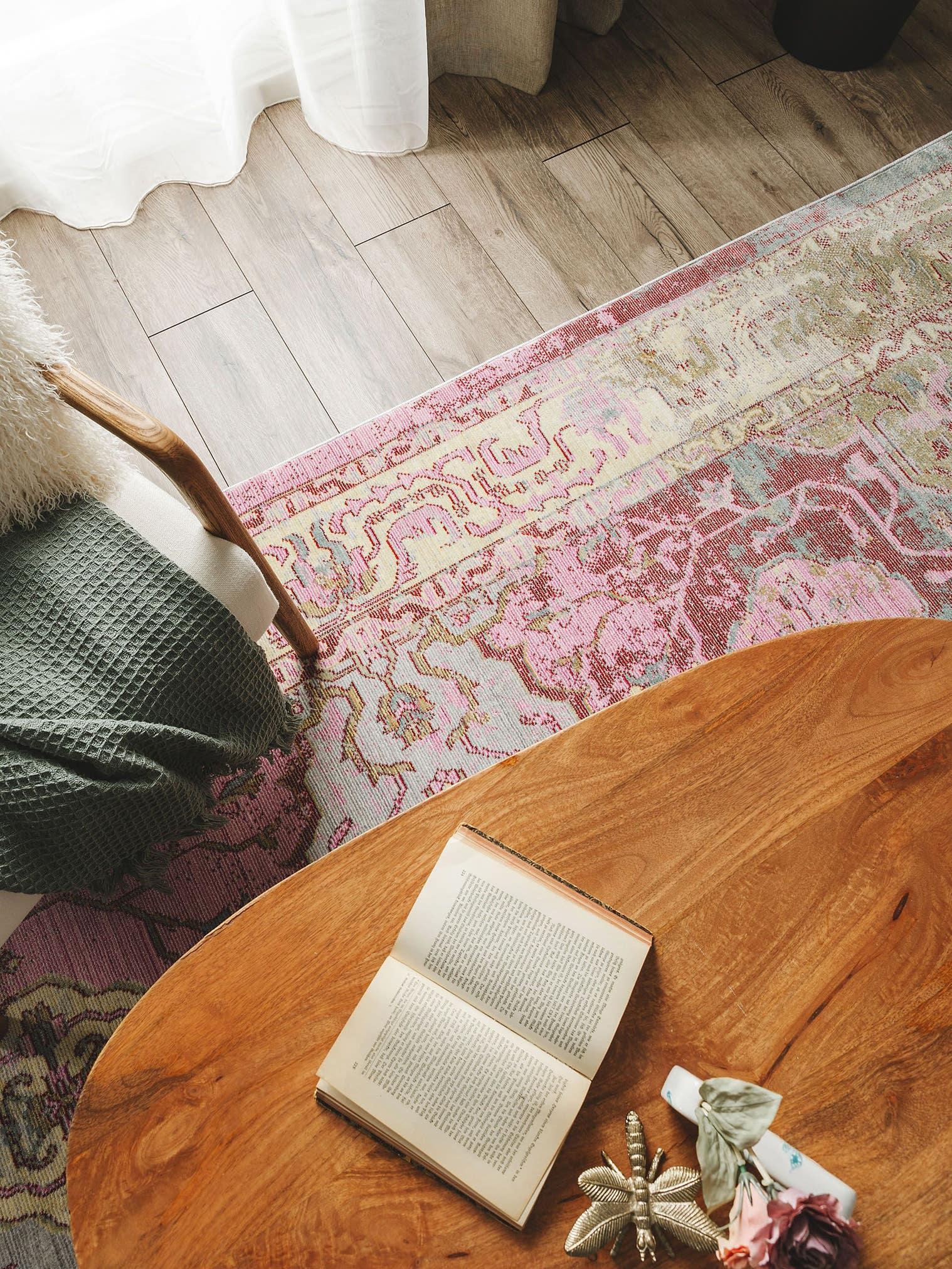 Tapis en 100% Polyester en Multicouleur avec une pile de 1- 5 mm de hauteur de benuta Nest