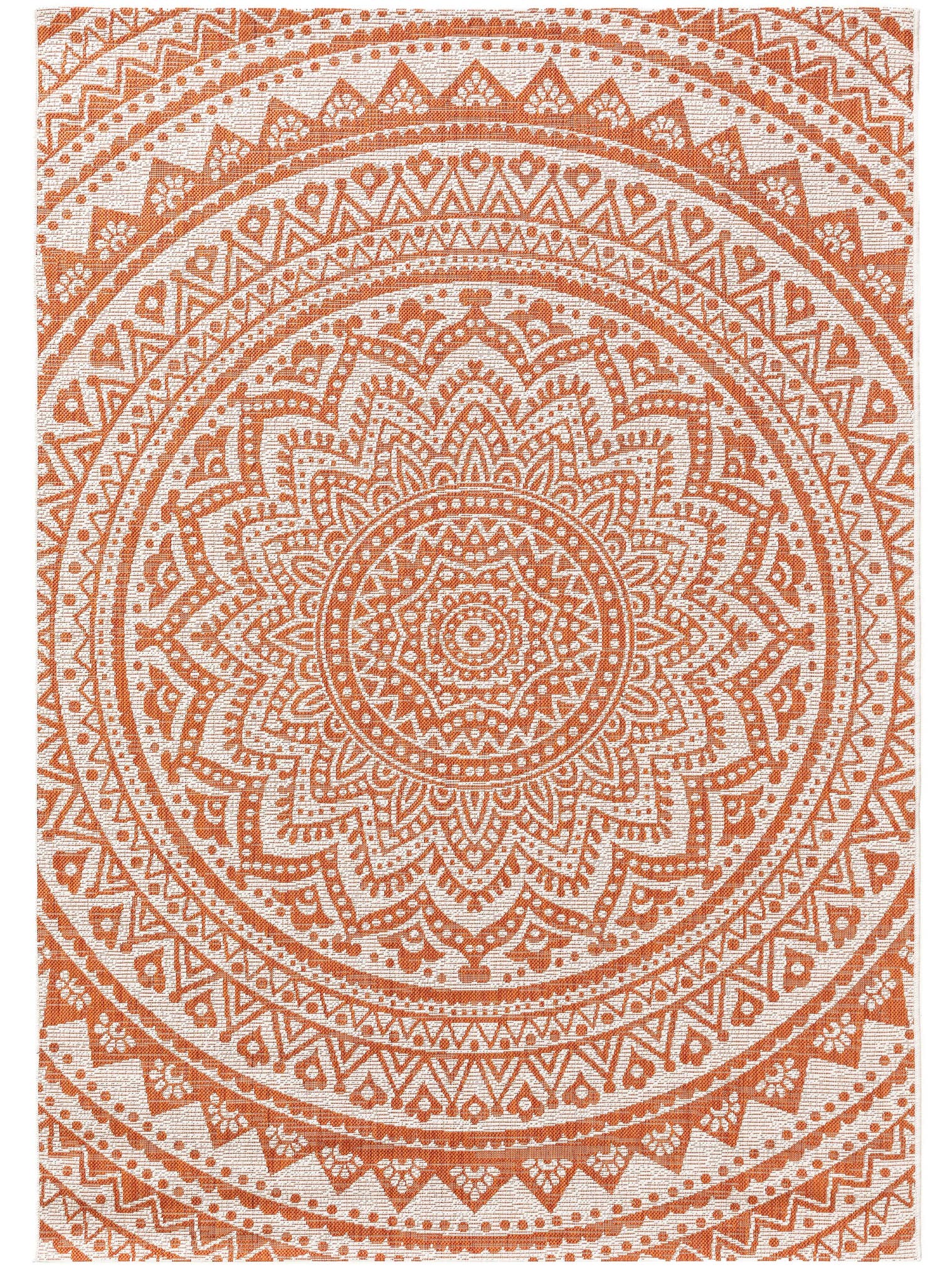 Teppich aus 100% Polypropylen in Orange mit bis 5 mm hohem Flor von benuta Nest