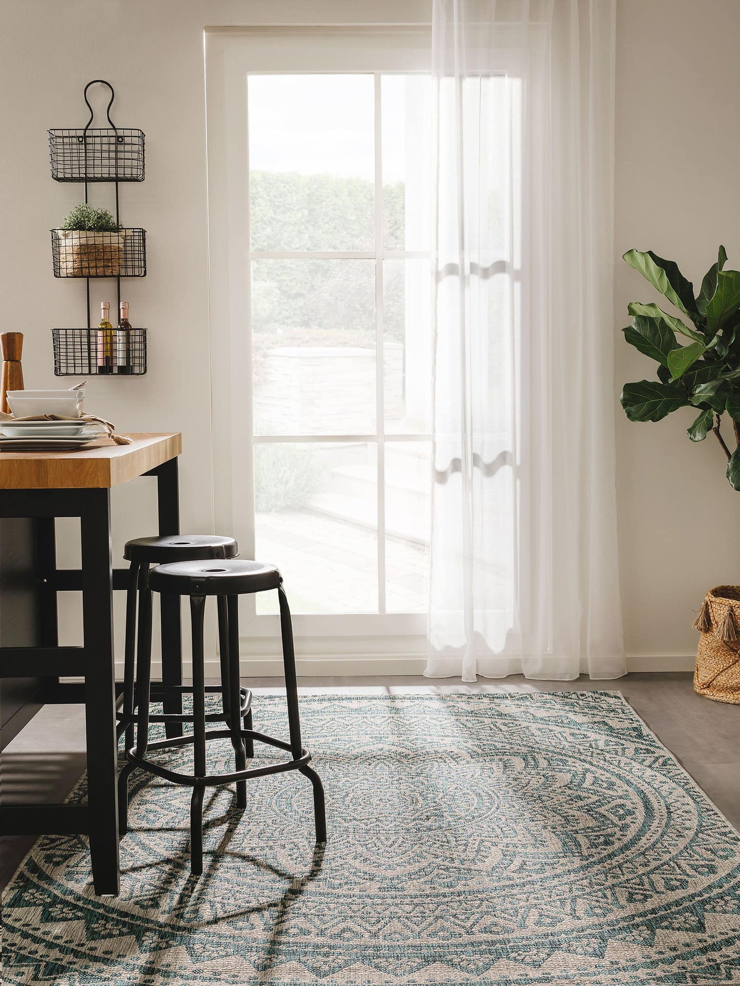 Tapis en 100% Polypropylène en Beige avec une pile de 1- 5 mm de hauteur de benuta Nest