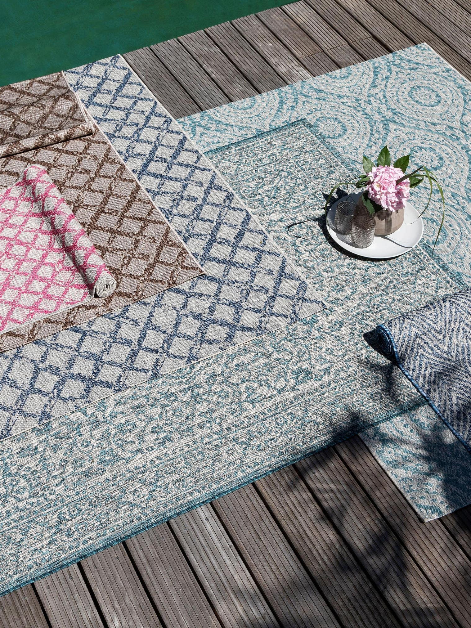 Tapis en 100% Polypropylène en Beige avec une pile de 1- 5 mm de hauteur de benuta Nest