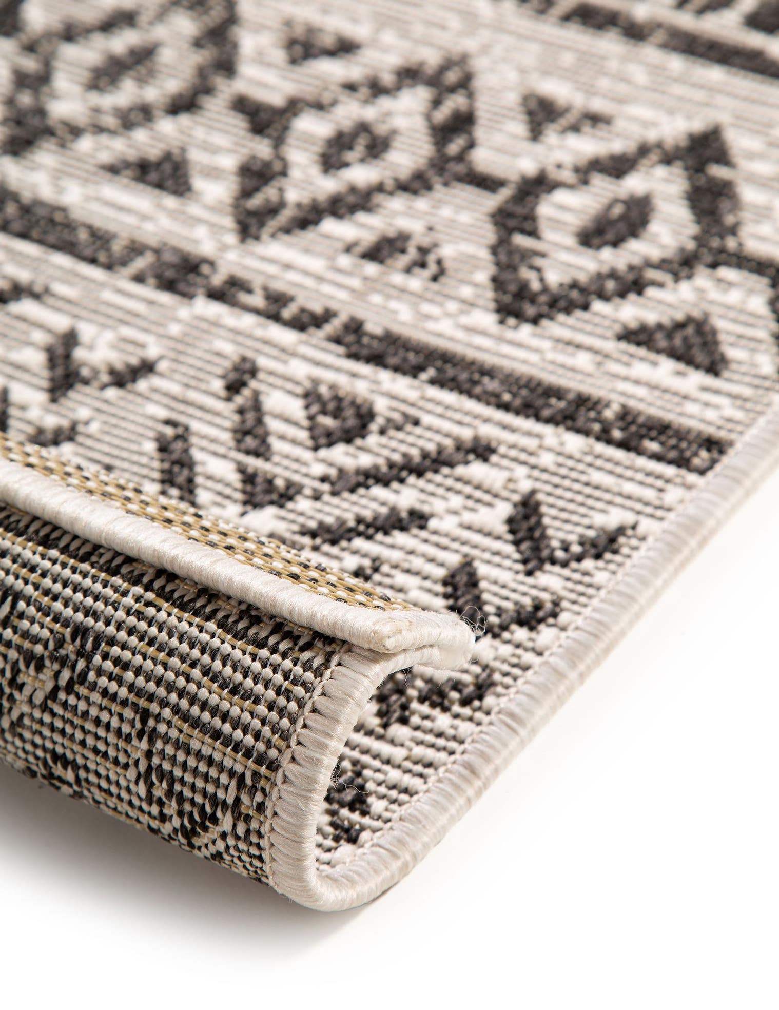 Tappeto di 100% Polipropilene in Bianco & Nero con pelo alto 1- 5 mm da benuta Nest