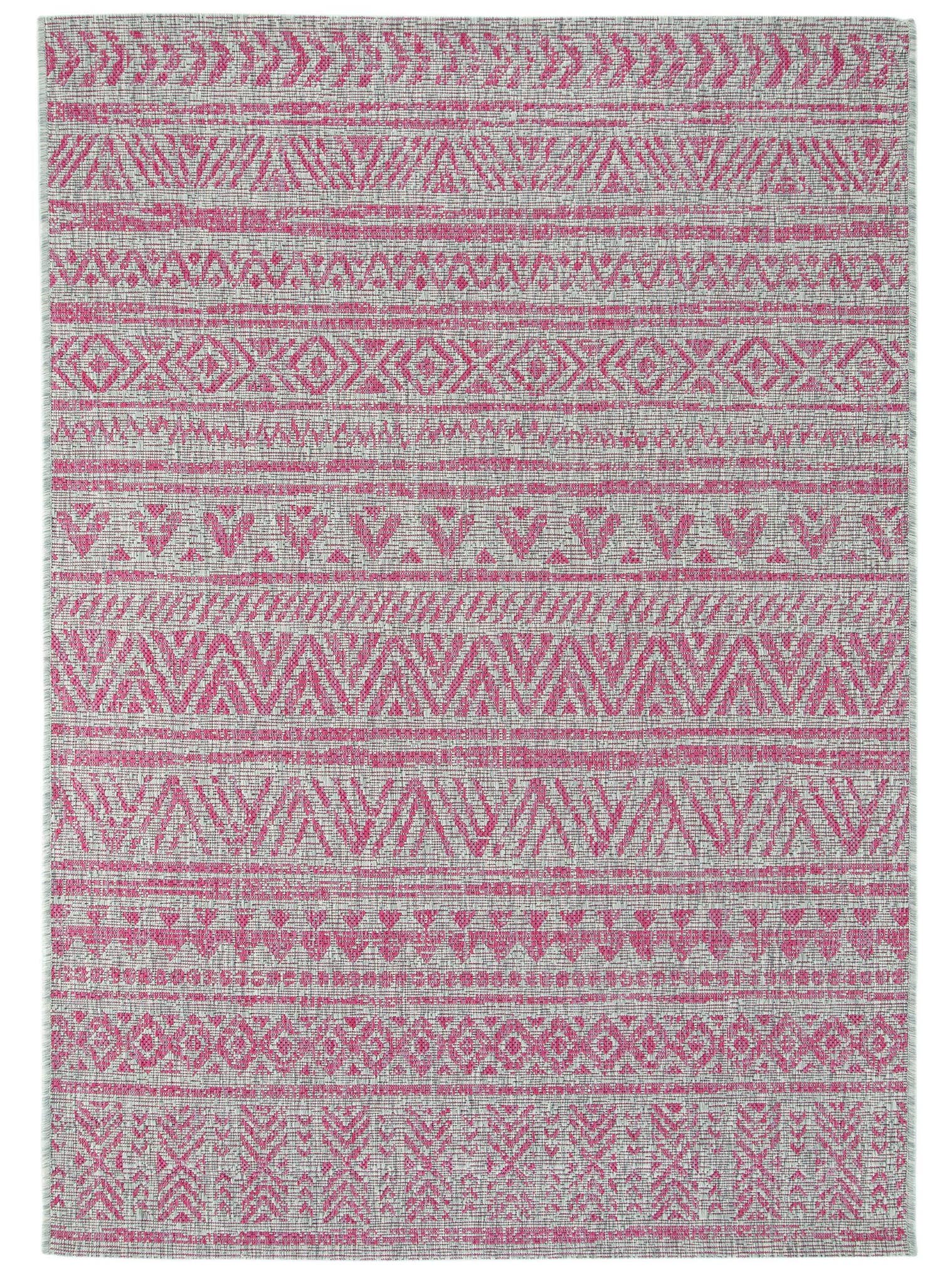 Teppich aus 100% Polypropylen in Rosa mit bis 5 mm hohem Flor von benuta Nest