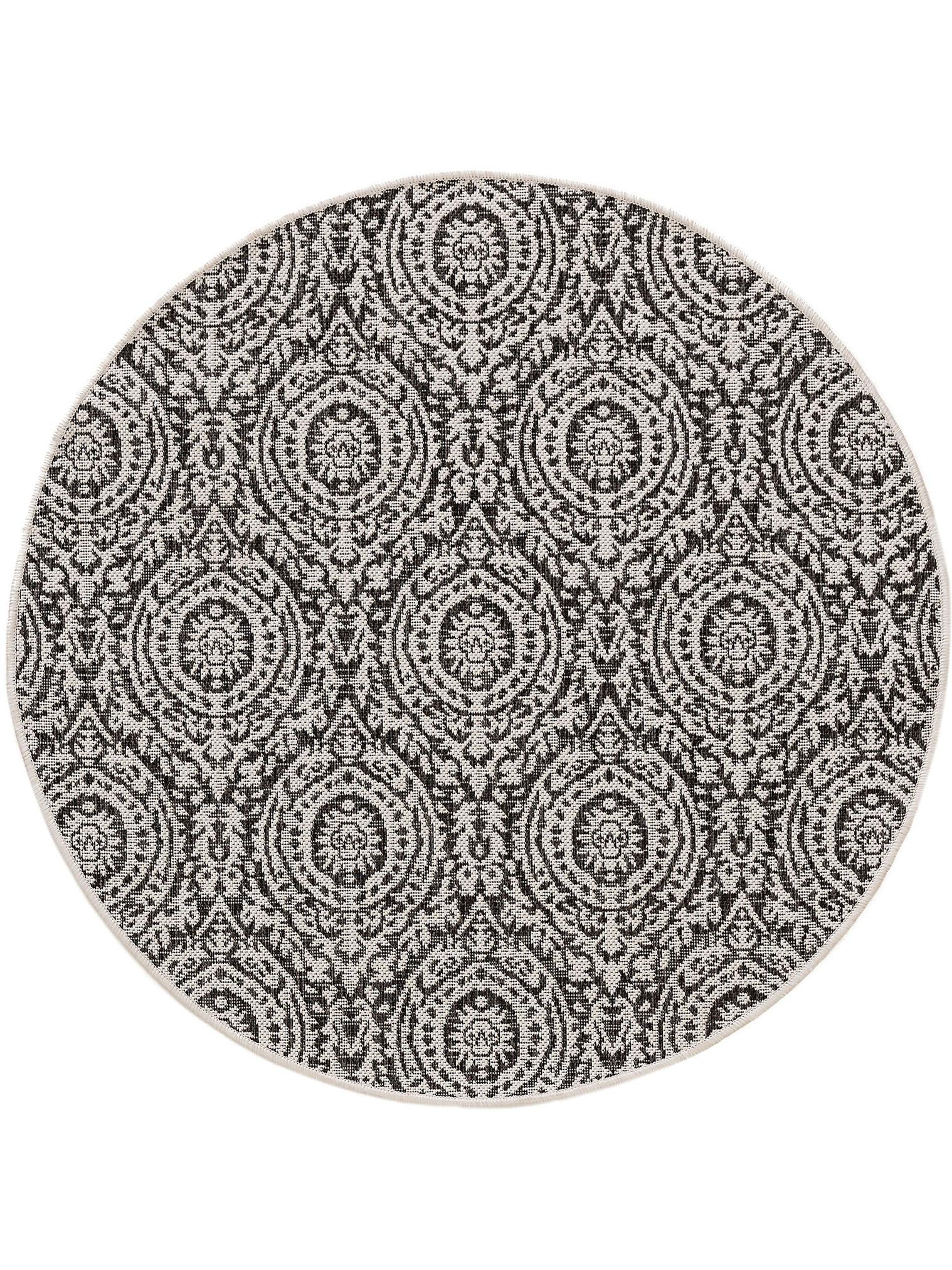 Teppich aus 100% Polypropylen in Schwarz/Weiß mit bis 5 mm hohem Flor von benuta Nest
