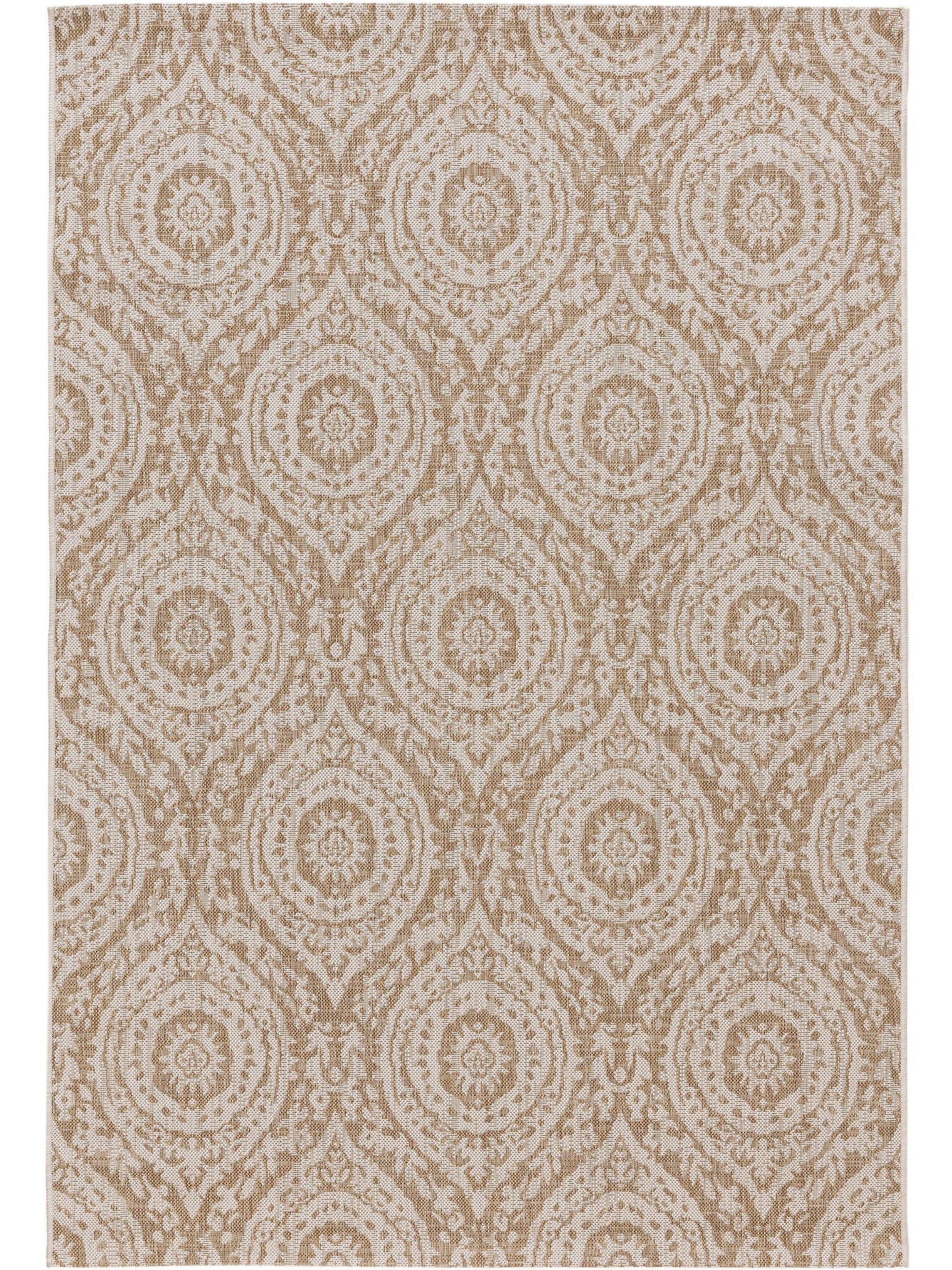 Teppich aus 100% Polypropylen in Beige mit bis 5 mm hohem Flor von benuta Nest
