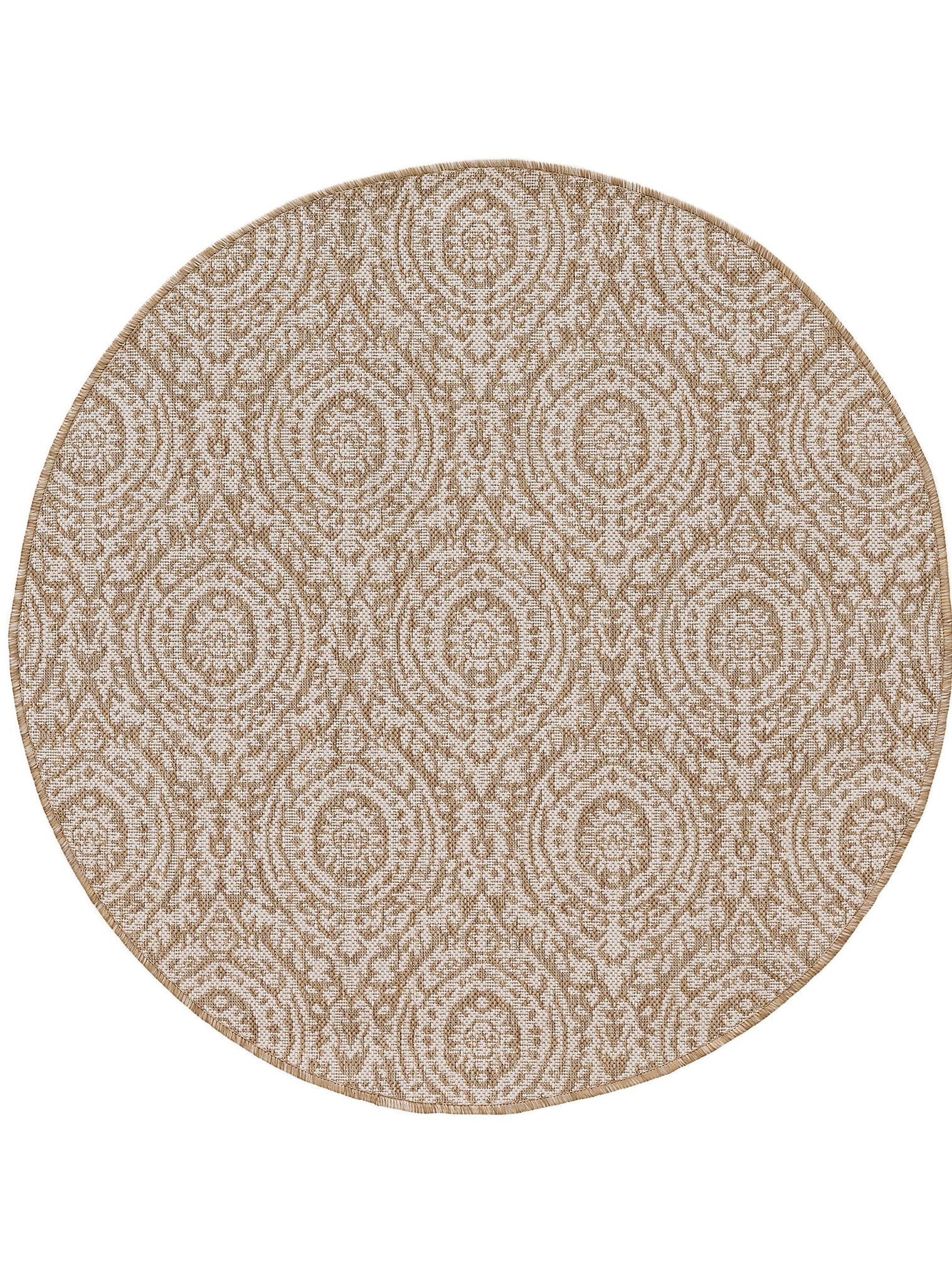 Teppich aus 100% Polypropylen in Beige mit bis 5 mm hohem Flor von benuta Nest