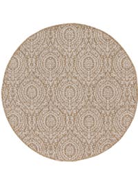 In- & Outdoor-Teppich rund Cleo Cream/Beige