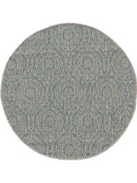 In- & Outdoor-Teppich Cleo Beige/Türkis