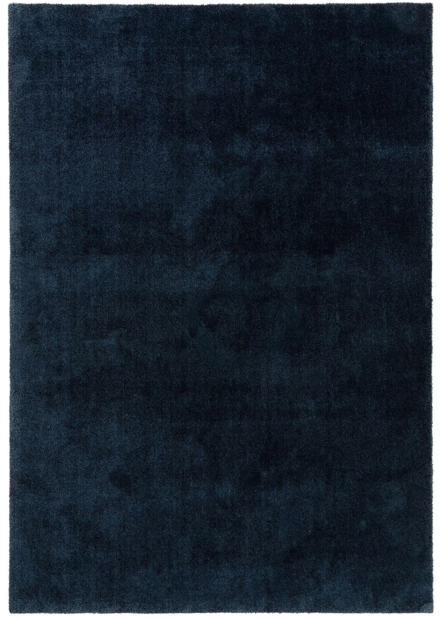 Tæppe af 100% Polyester (microfiber) i Blå med 11 - 20 mm høj luv fra benuta Nest