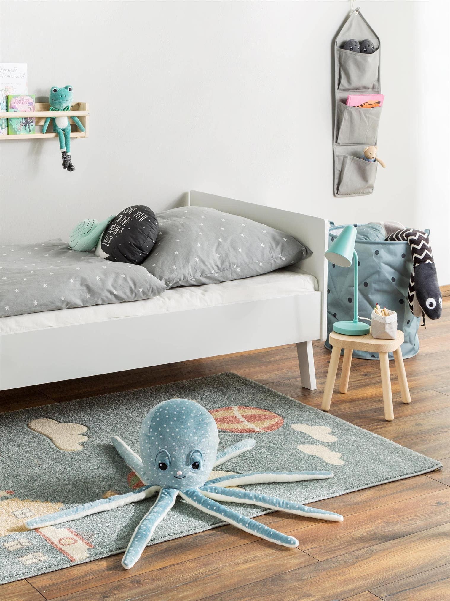 Rug made of 100% Polypropylene in Blue with a 6 - 10 mm high pile by benuta