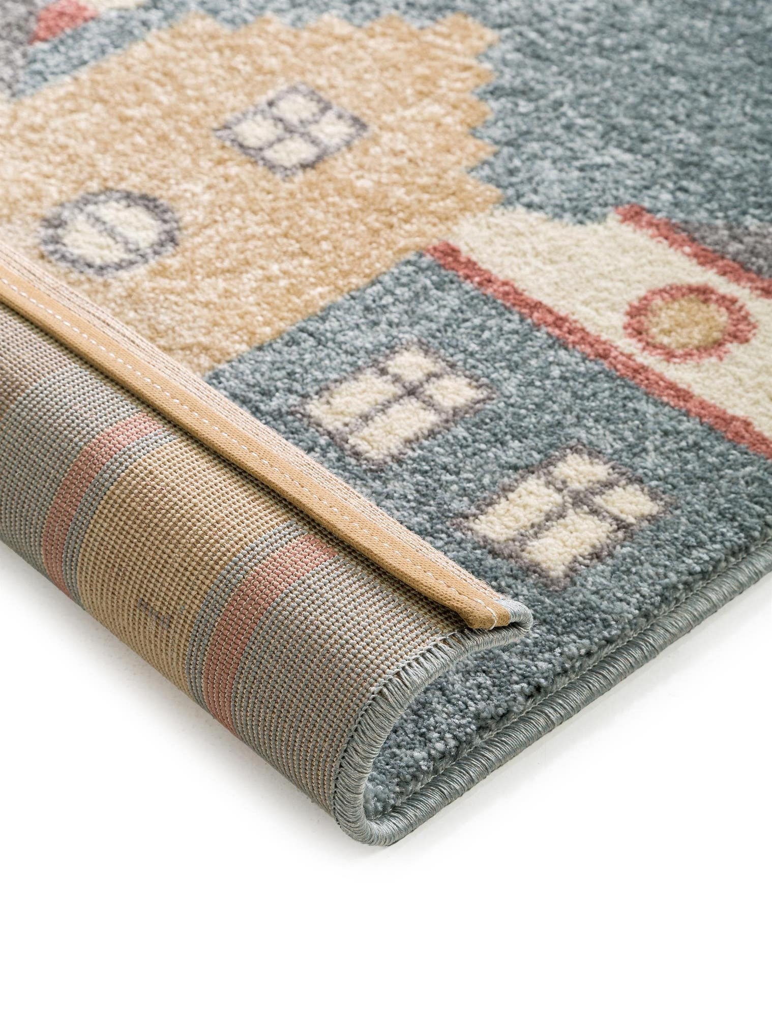 Rug made of 100% Polypropylene in Blue with a 6 - 10 mm high pile by benuta