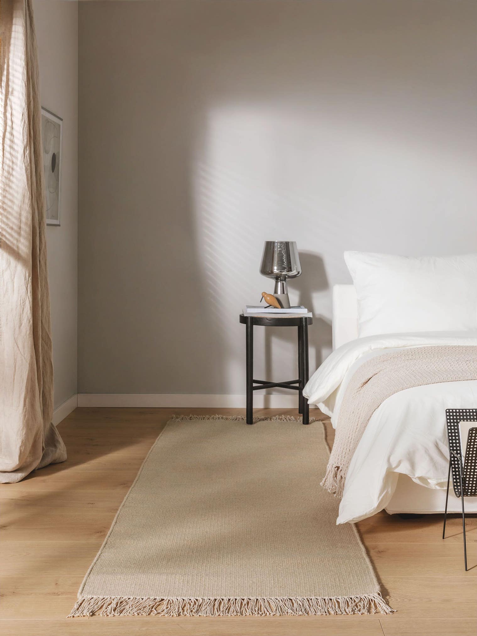Tappeto di 80% lana, 20% cotone in Beige con pelo alto 1- 5 mm da benuta Pop