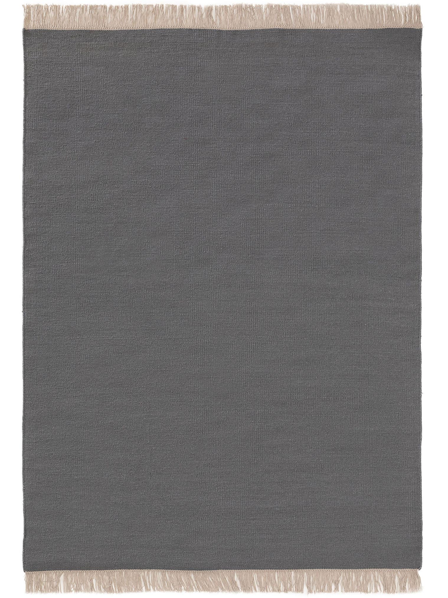 Rug made of 80% wool, 20% cotton in Grey with a 1- 5 mm high pile by benuta Pop