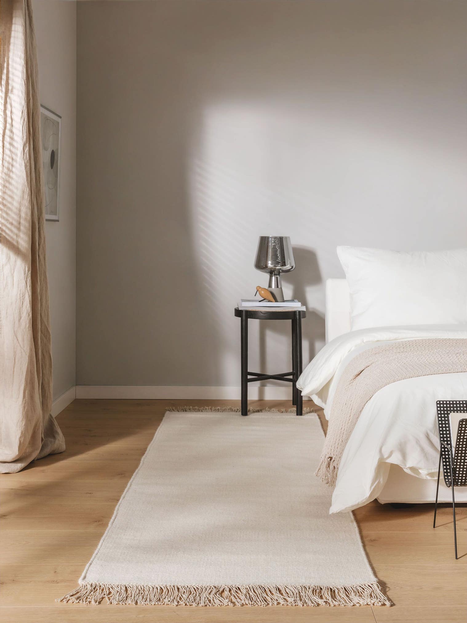 Teppich aus 80% Wolle, 20% Baumwolle in Beige mit bis 5 mm hohem Flor von benuta Pop