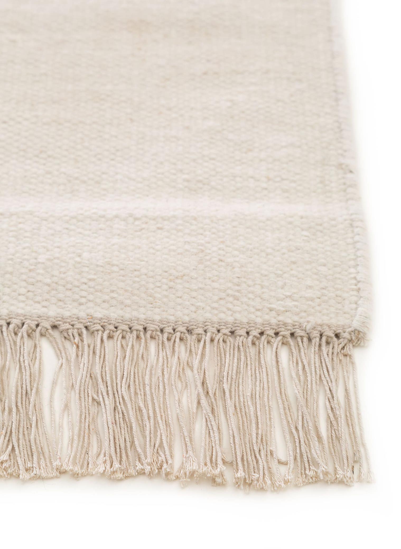 Teppich aus 80% Wolle, 20% Baumwolle in Beige mit bis 5 mm hohem Flor von benuta Pop